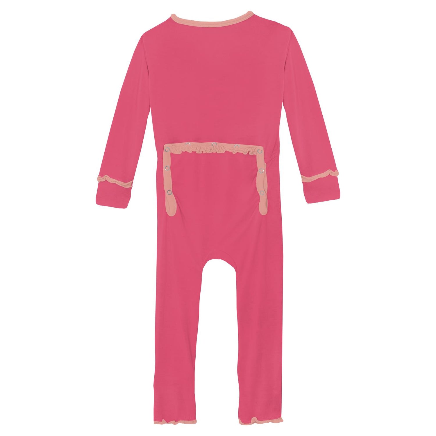 Muffin Ruffle Coverall with 2 Way Zipper in Winter Rose with Blush (299996)