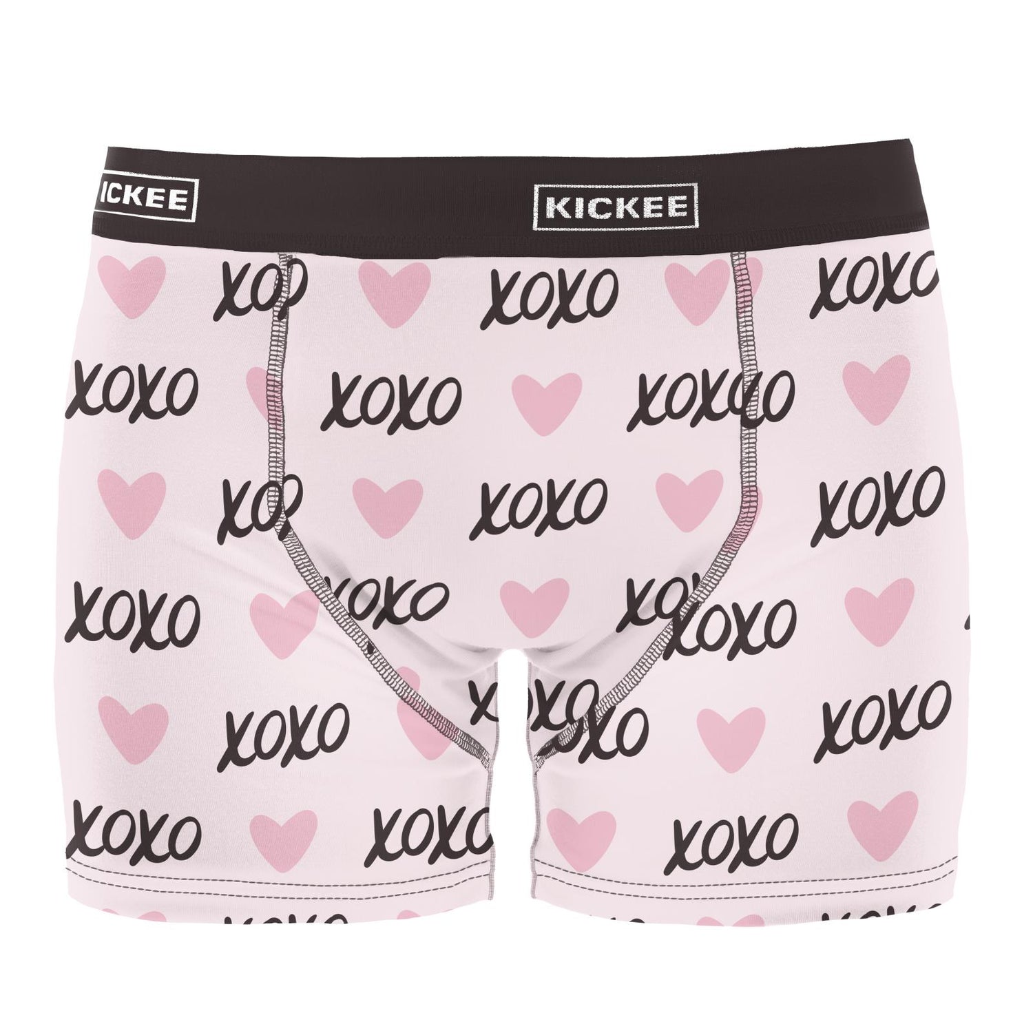 Men's Print Boxer Brief in Shrinking Violet XOXO