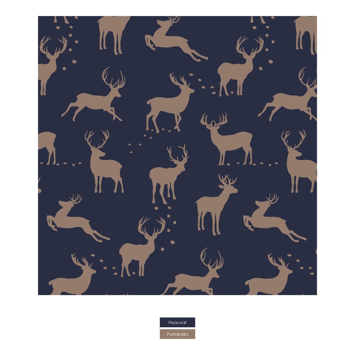 Print Quilted Throw Blanket in Peacoat Elk/Fall Vibes Stripe (345924)