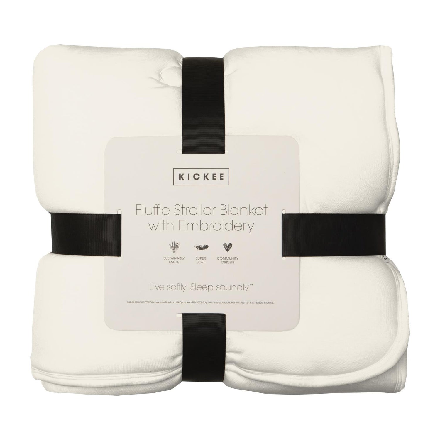Fluffle Stroller Blanket with Embroidery in Cake Pop (356716)