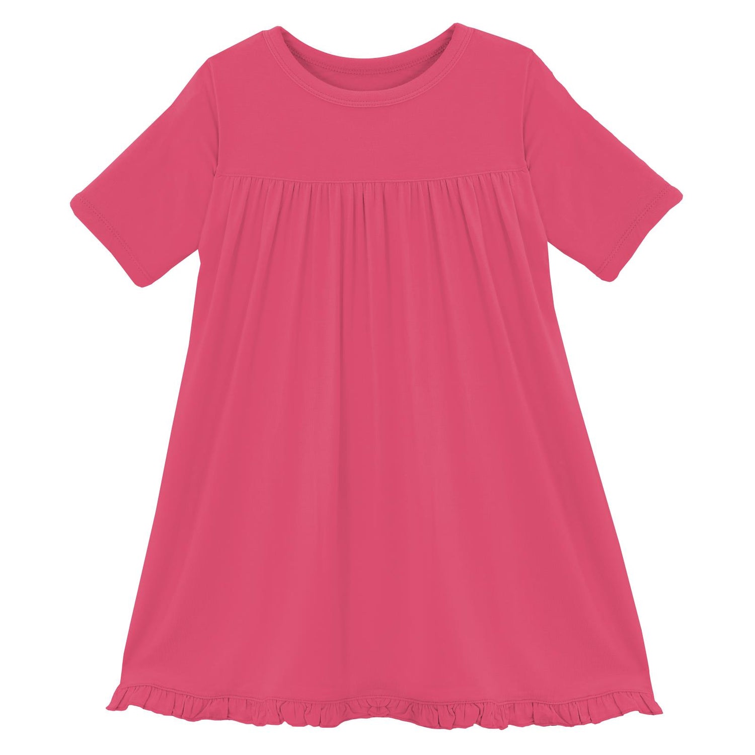 Classic Short Sleeve Swing Dress in Winter Rose
