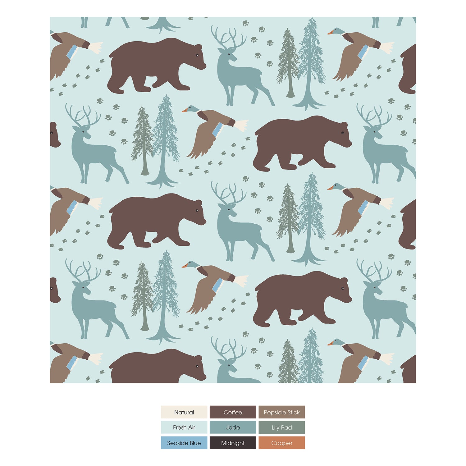 Print Double Layer Throw Blanket in Fresh Air Forest Adventure (323940)