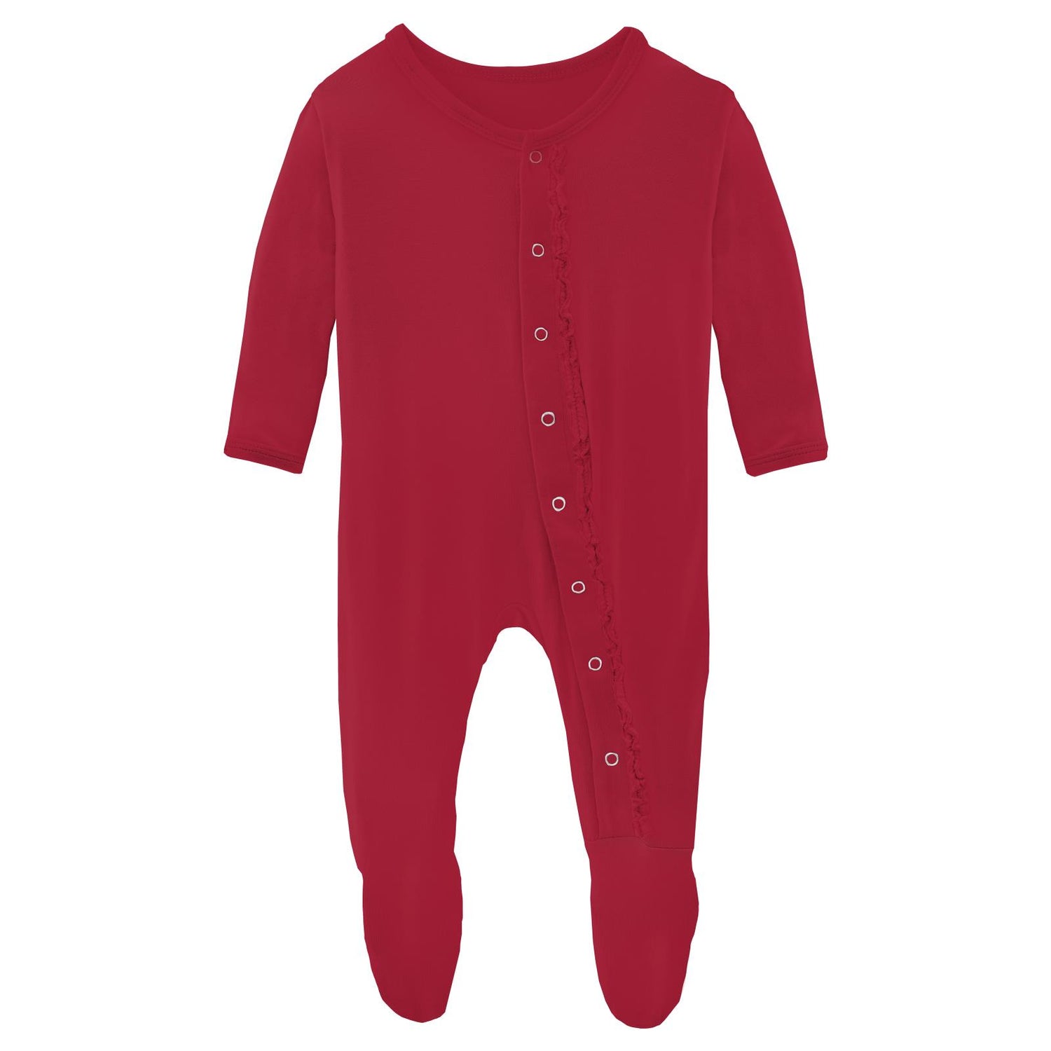 Muffin Ruffle Footie in Crimson (345860)