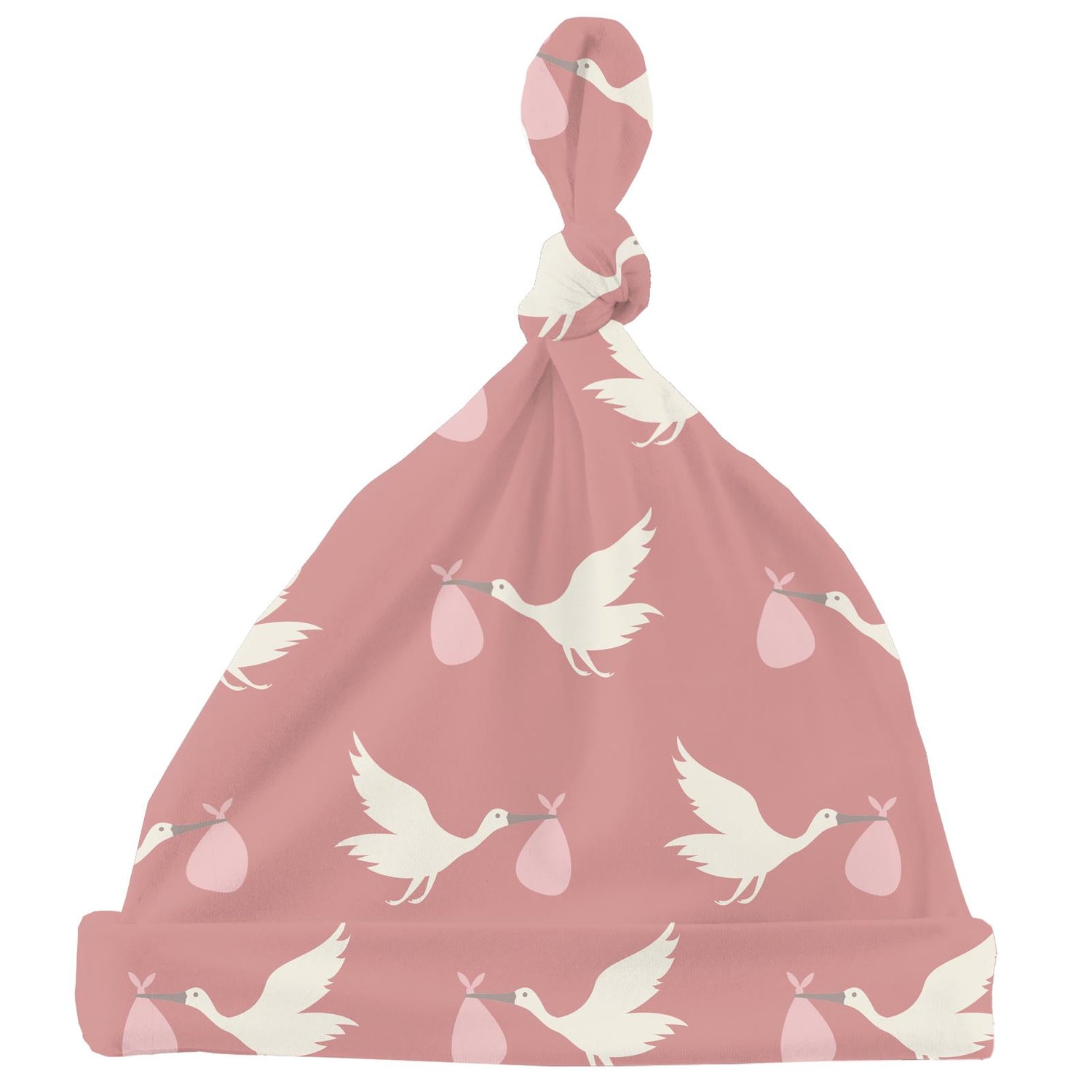 Print Knot Hat in Blush Stork (325404)
