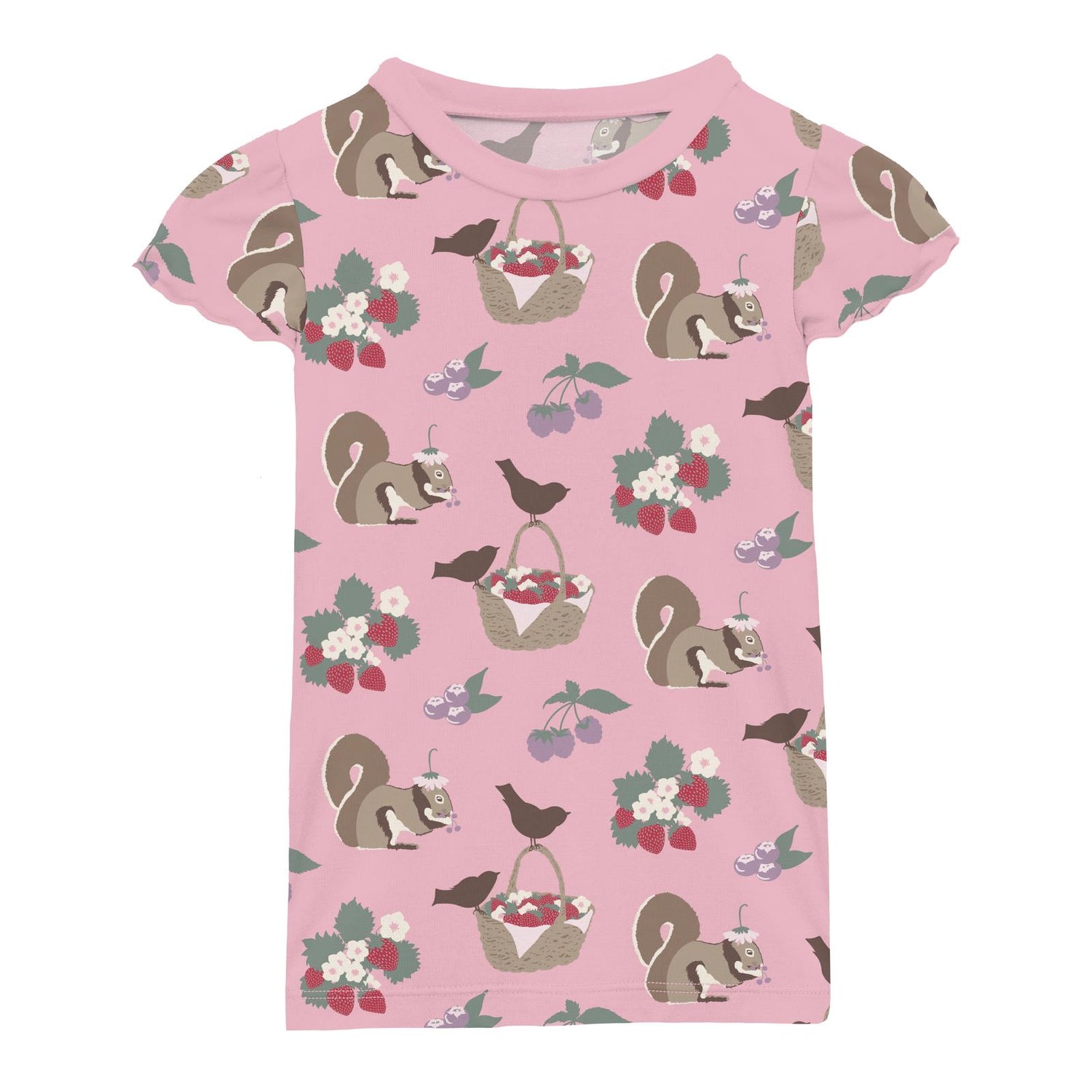 Print Flutter Sleeve Tee in Cake Pop Berry Picking (319593)