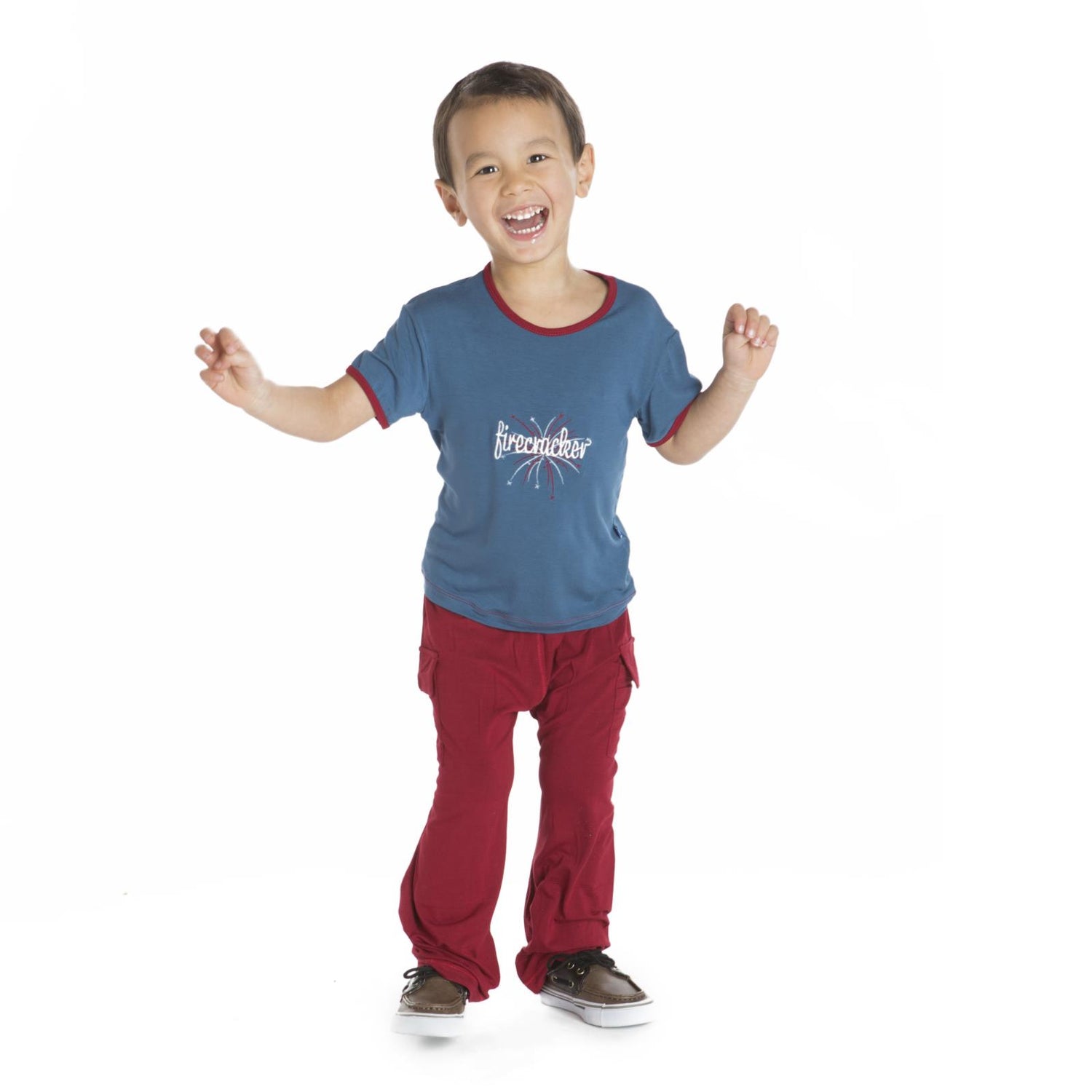 Holiday Short Sleeve Applique Tee in Firecracker (353806)