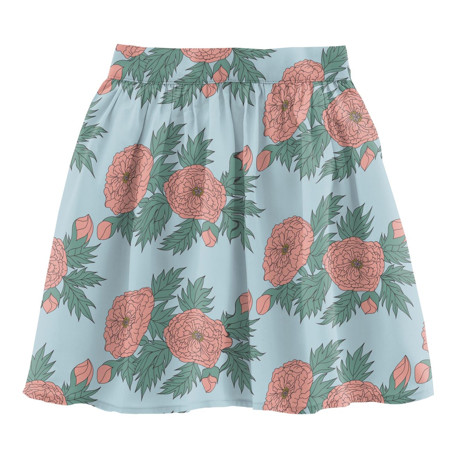 Print Woven Skirt in Spring Sky Floral (221329)