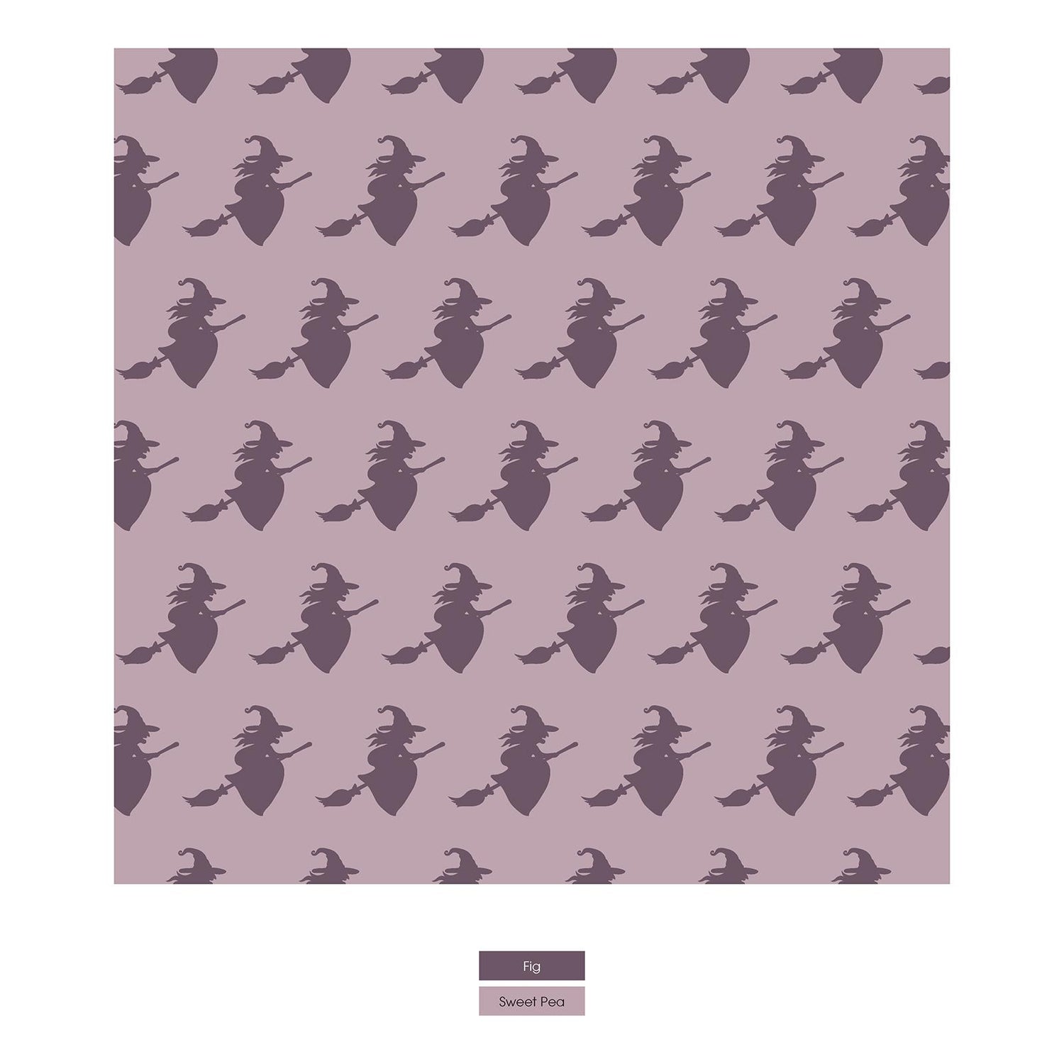 Print Long Sleeve Pajama Set in Sweet Pea Witch (288375)