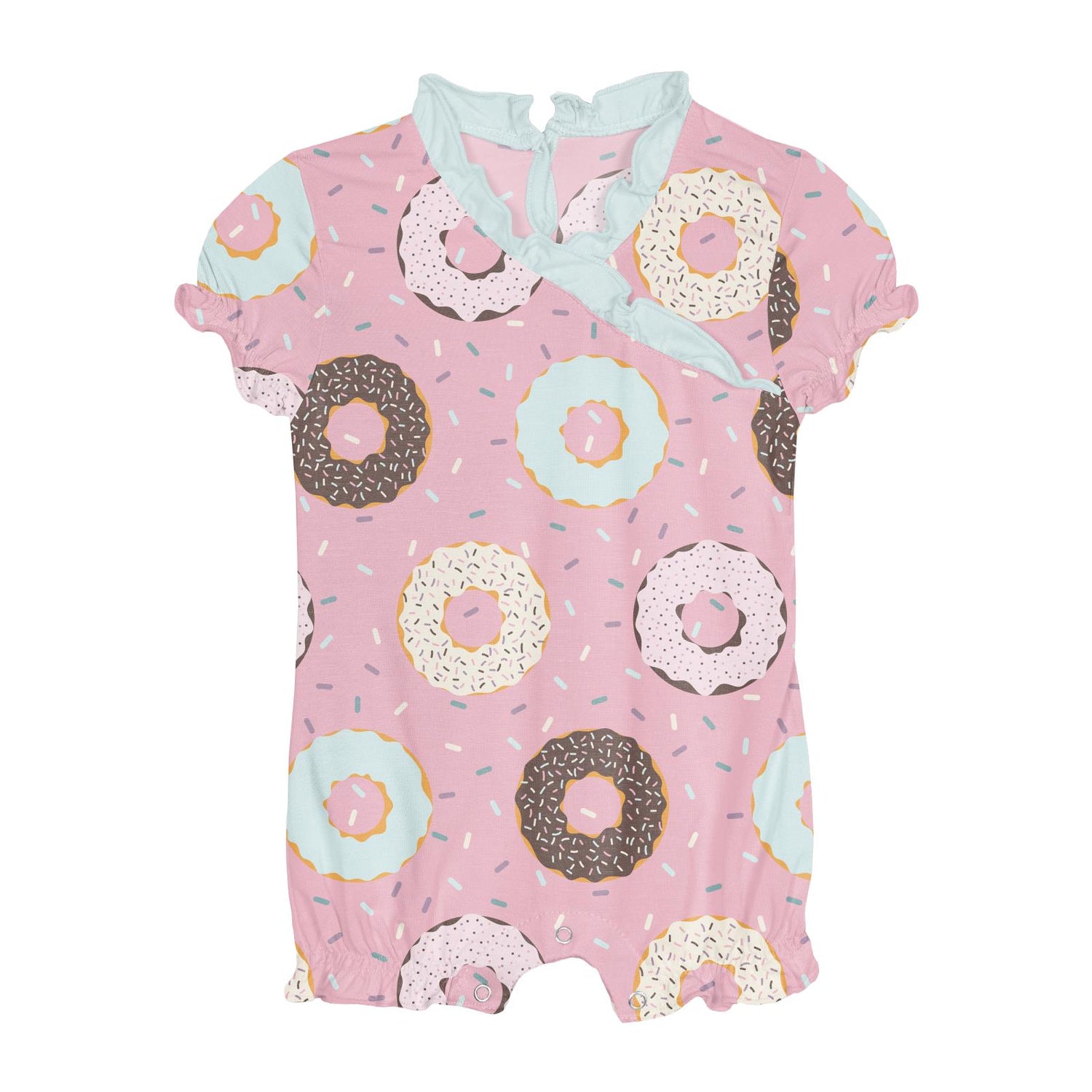 Print Ruffle Romper in Cake Pop Donuts and Sprinkles (356434)