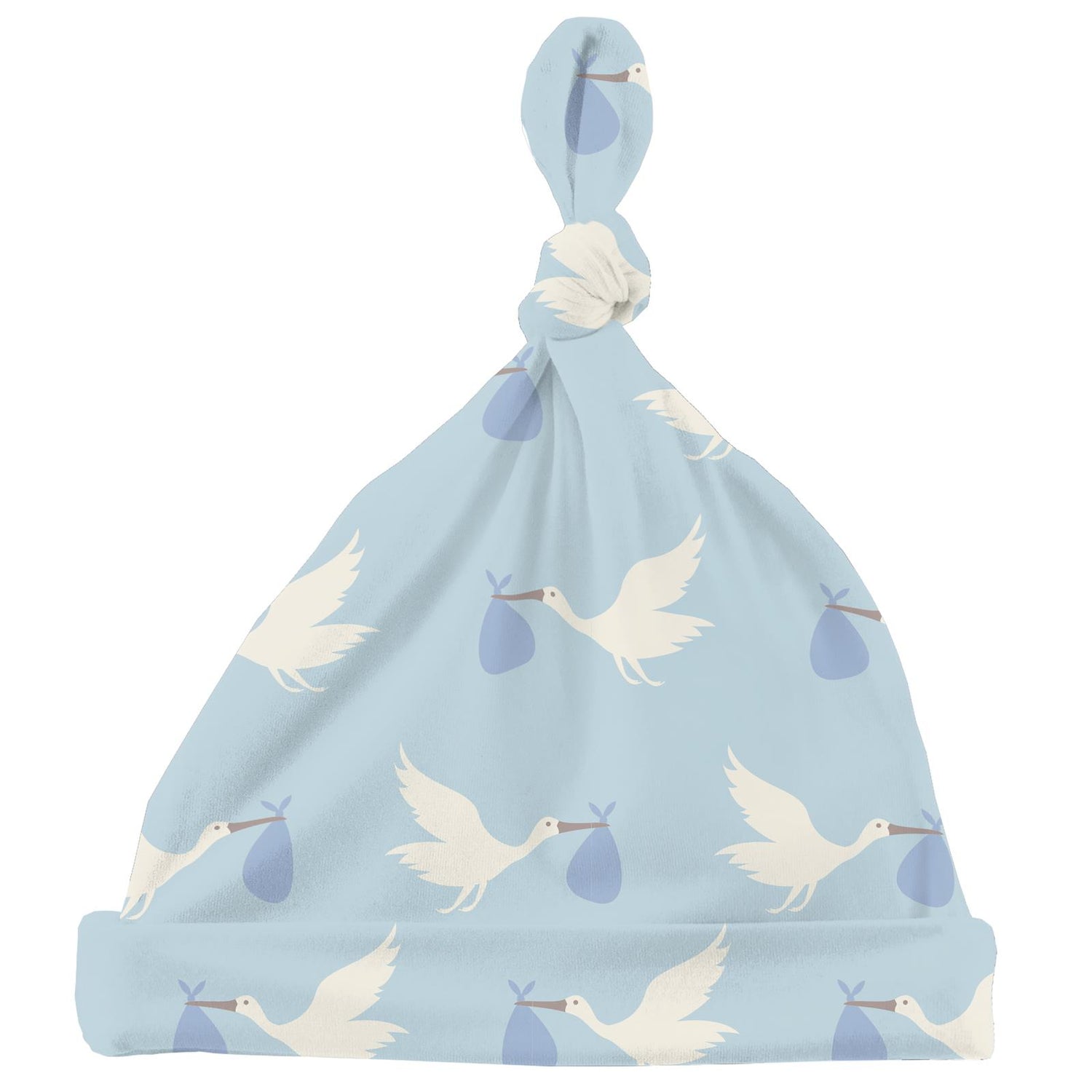 Print Knot Hat in Spring Sky Stork (331797)