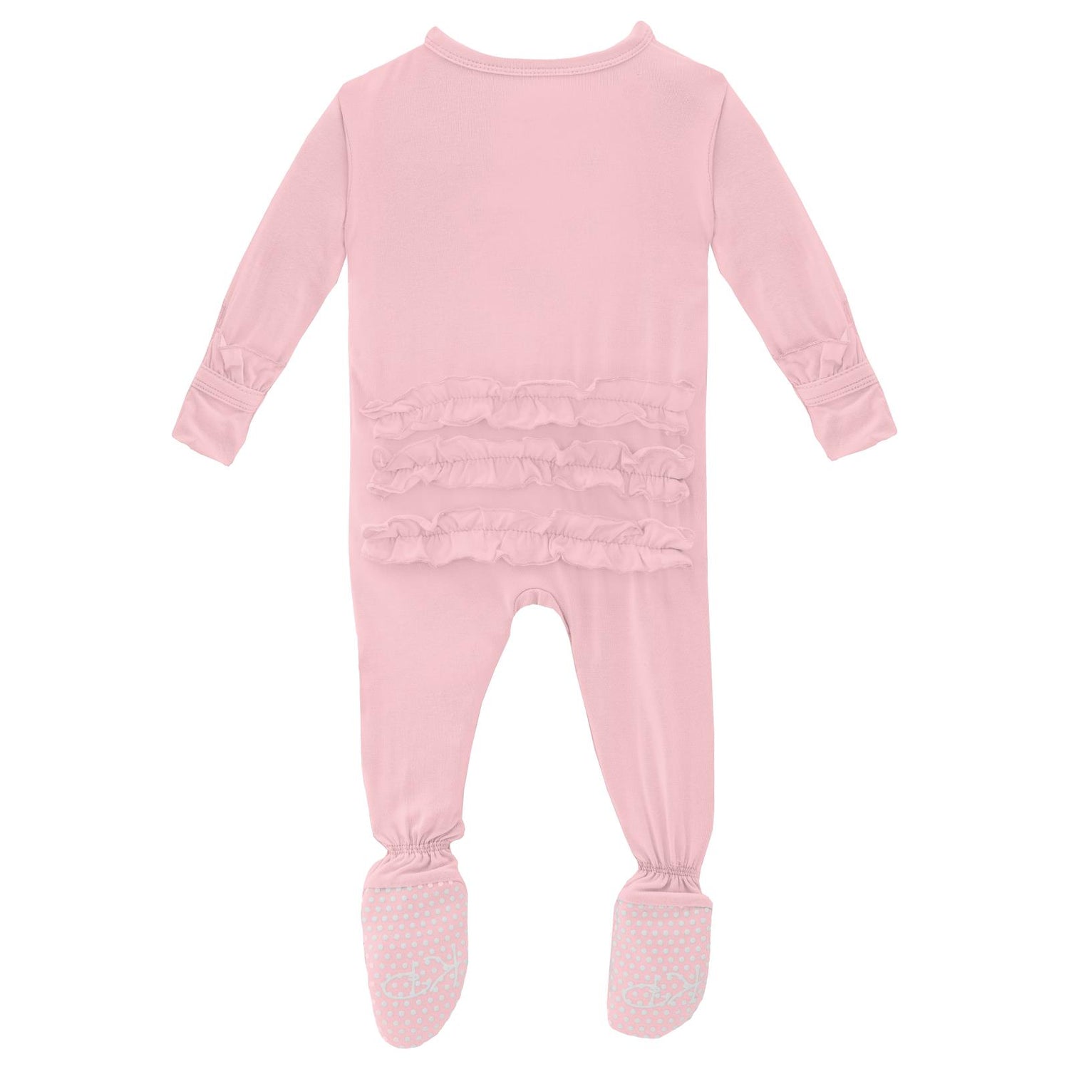 Layette Ruffle Footie with Zipper in Lotus (239083)