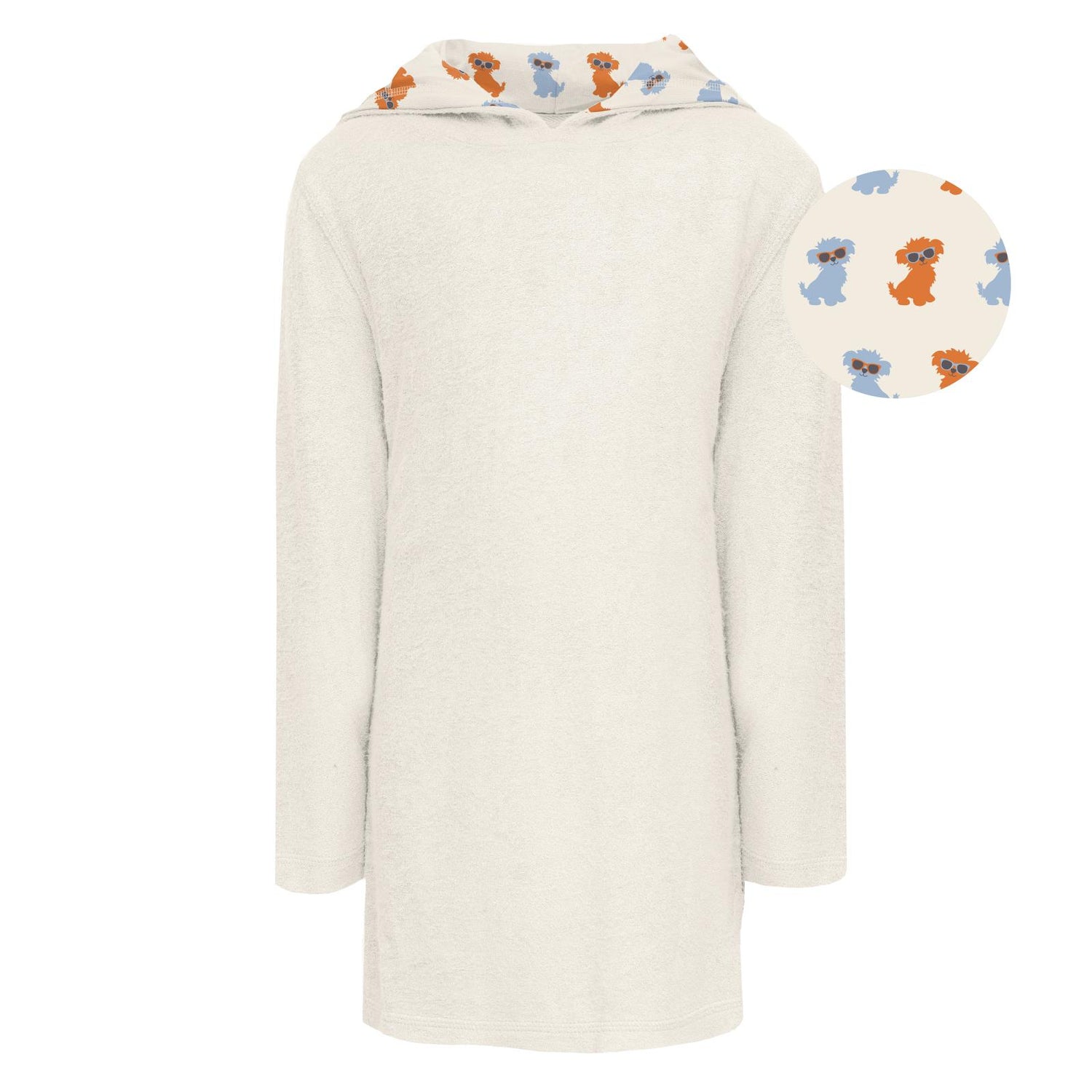 Terry Pull-over After Swim Robe in Natural with Natural Beach Pup (239340)