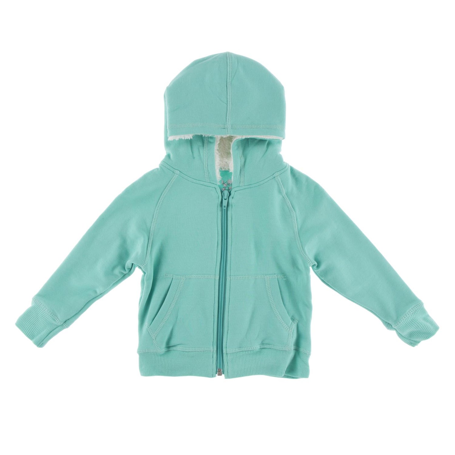 Fleece Zip-front Hoodie with Sherpa-lined Hood in Glass (118400)