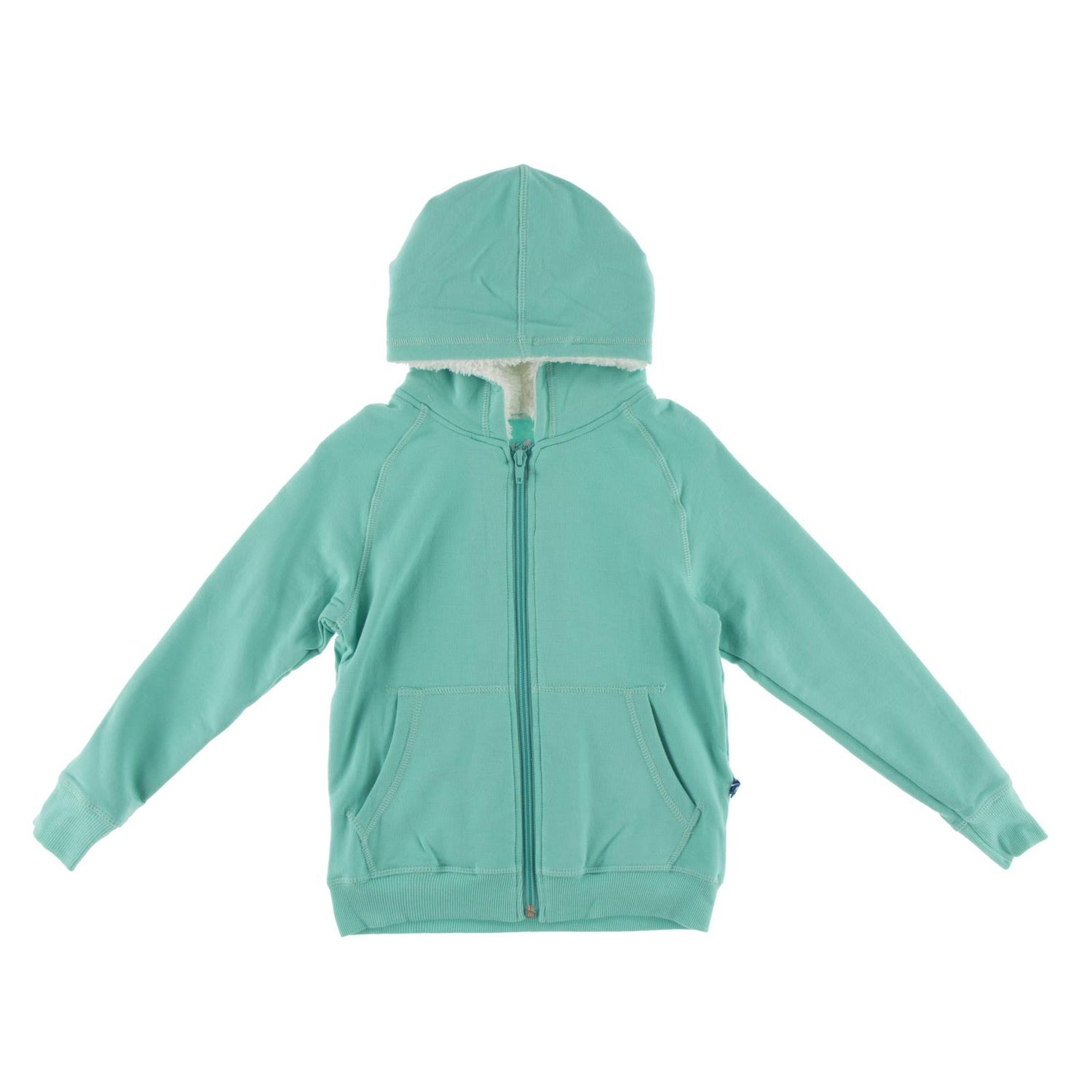 Fleece Zip-front Hoodie with Sherpa-lined Hood in Glass (118410)
