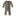 Print Muffin Ruffle Coverall with Snaps in Pewter Pinecones