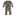 Print Muffin Ruffle Coverall with Snaps in Pewter Pinecones