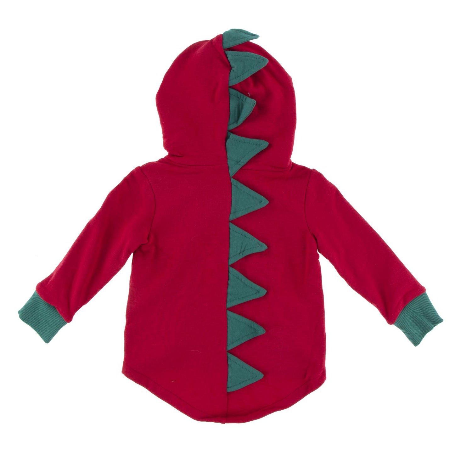 Fleece Dino Hooded Jacket in Crimson with Ivy (122033)