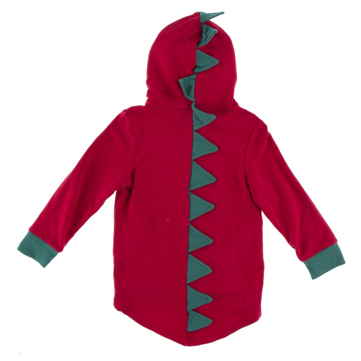 Fleece Dino Hooded Jacket in Crimson with Ivy (122043)