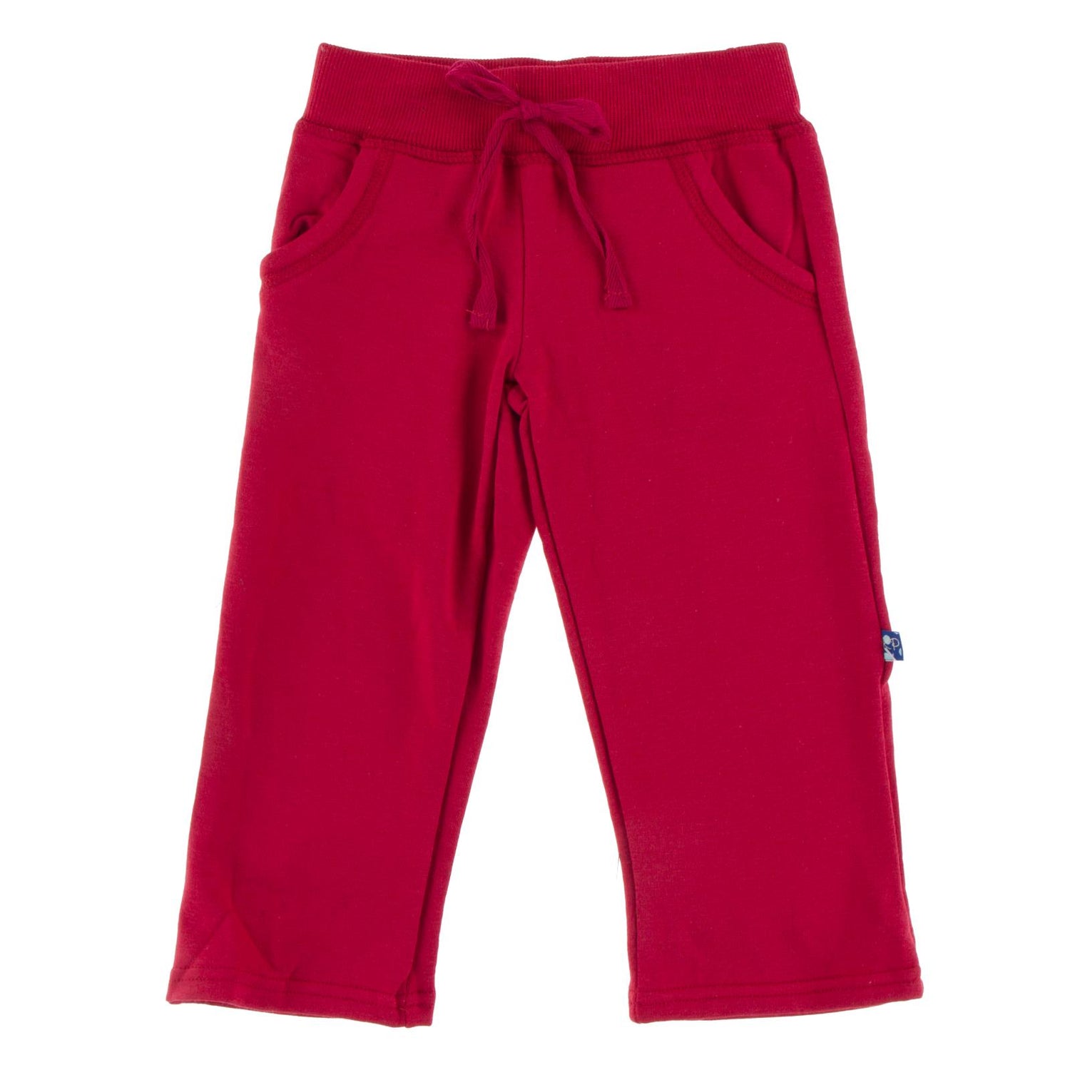 Fleece Straight Leg Sweatpants in Crimson