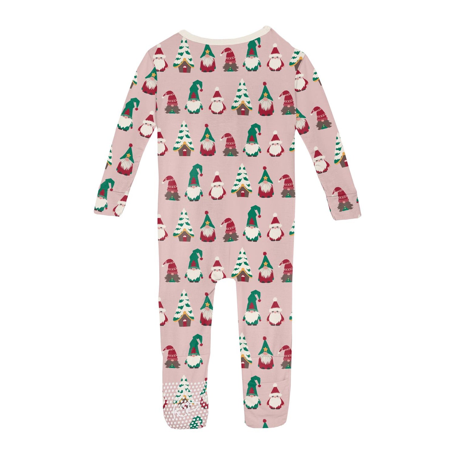 Print Convertible Sleeper with Zipper in Baby Rose Gnomes