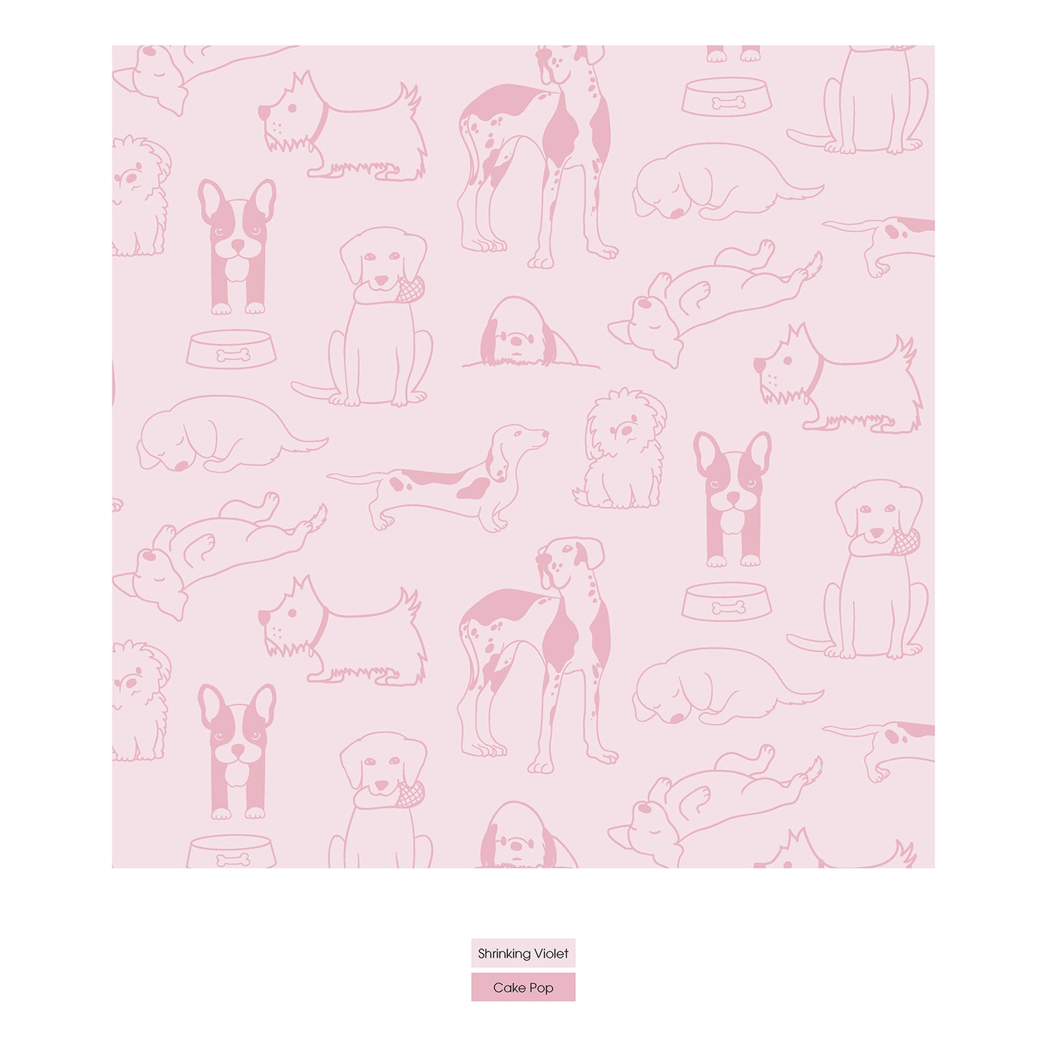 Print Convertible Sleeper with Zipper in Shrinking Violet Dogs (316449)