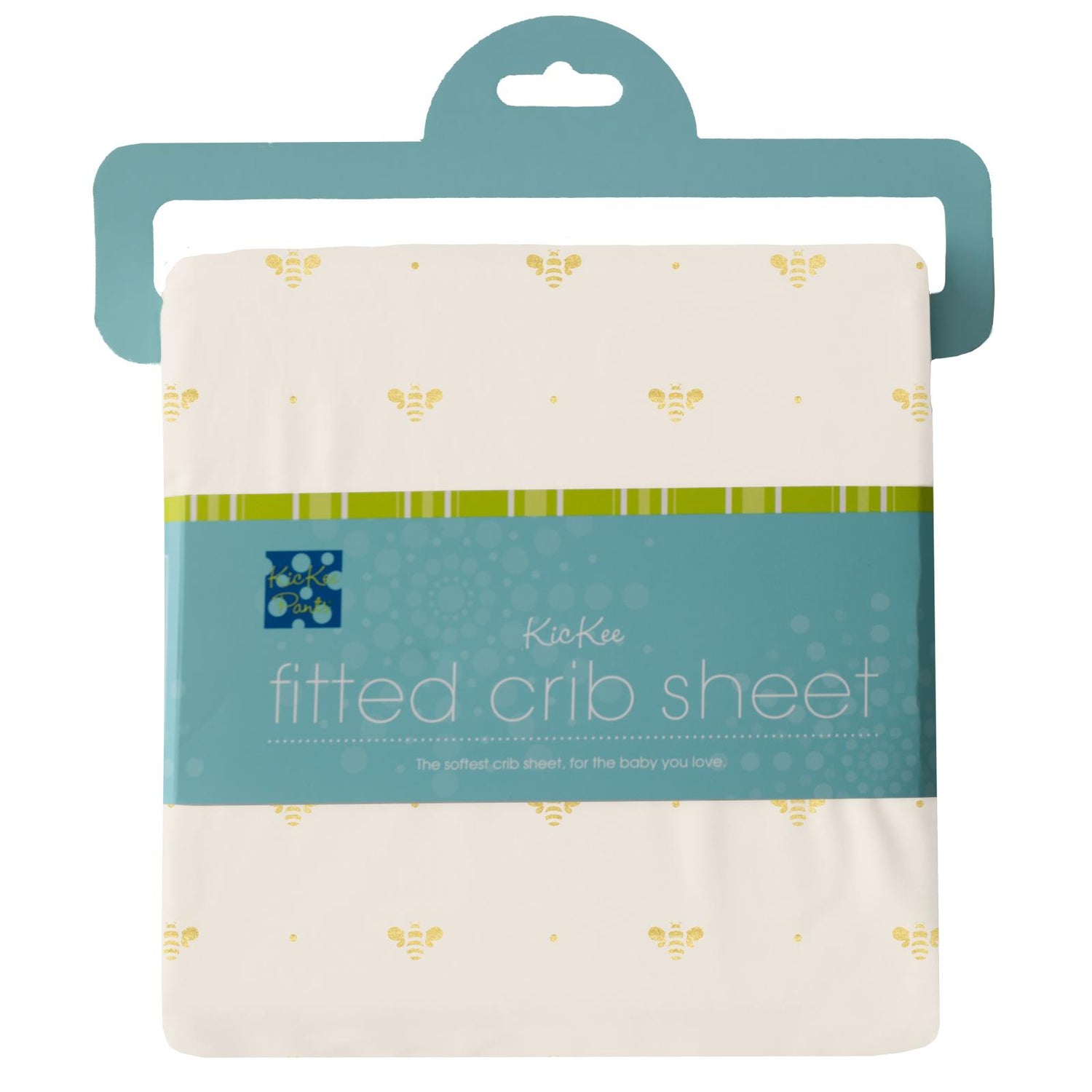 Print Grow-with-Me Crib to Twin Fitted Sheet in Gold Bees (324614)