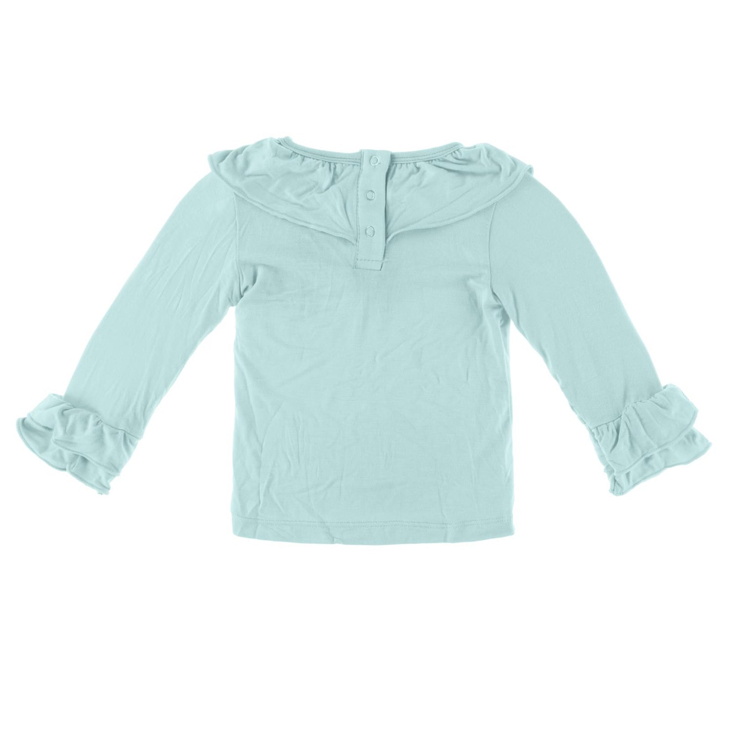 Long Sleeve Kimono Double Ruffle Outfit Set in Summer Sky (125206)