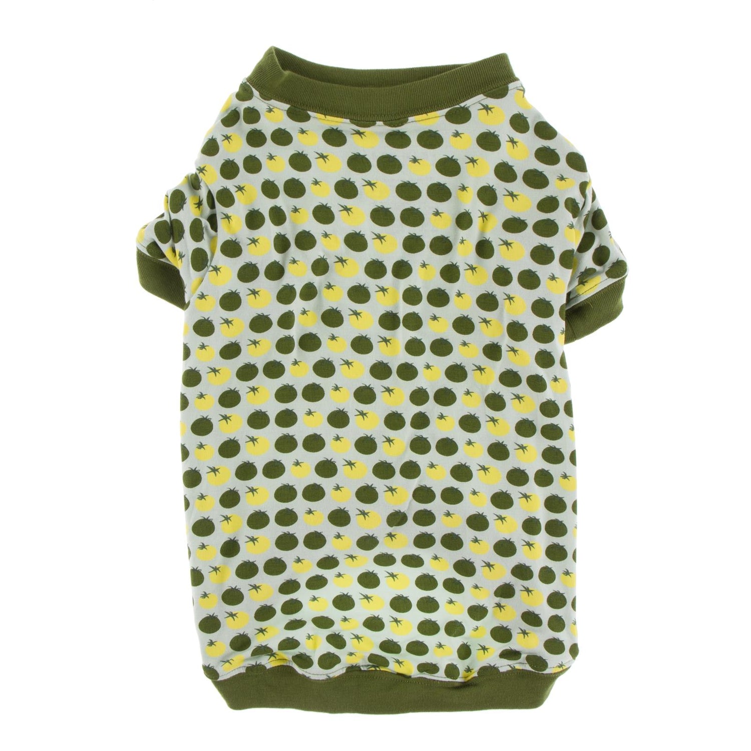 Print Dog Jammies in Aloe Tomatoes