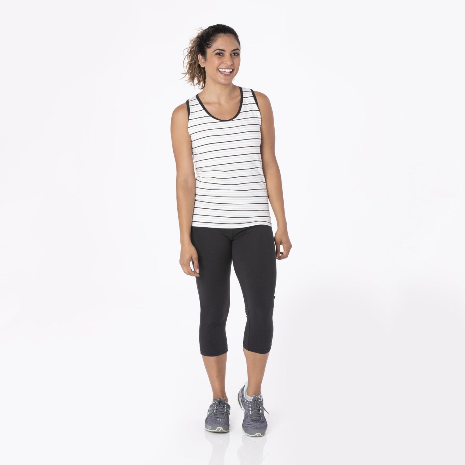 Print Women's Luxe Tank in Tuscan Afternoon Stripe
