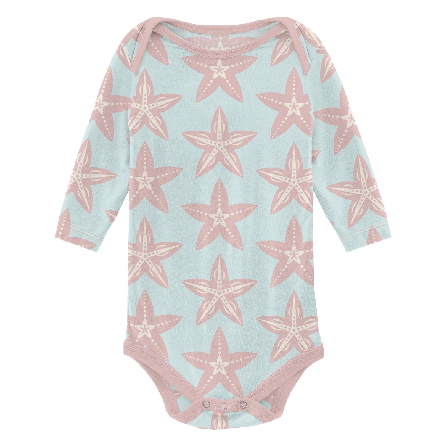 Print Long Sleeve One Piece in Fresh Air Fancy Starfish (140710)
