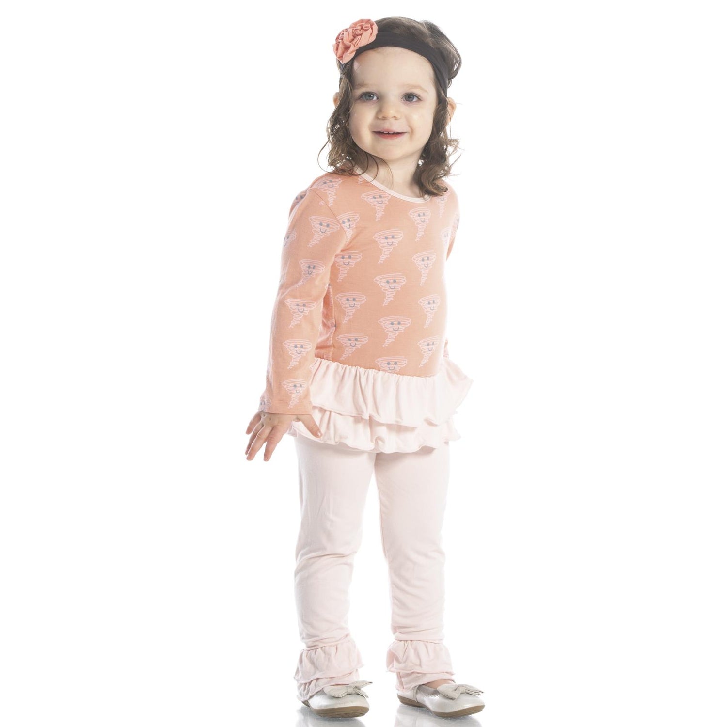 Flower Headband in Zebra with Blush (105084)