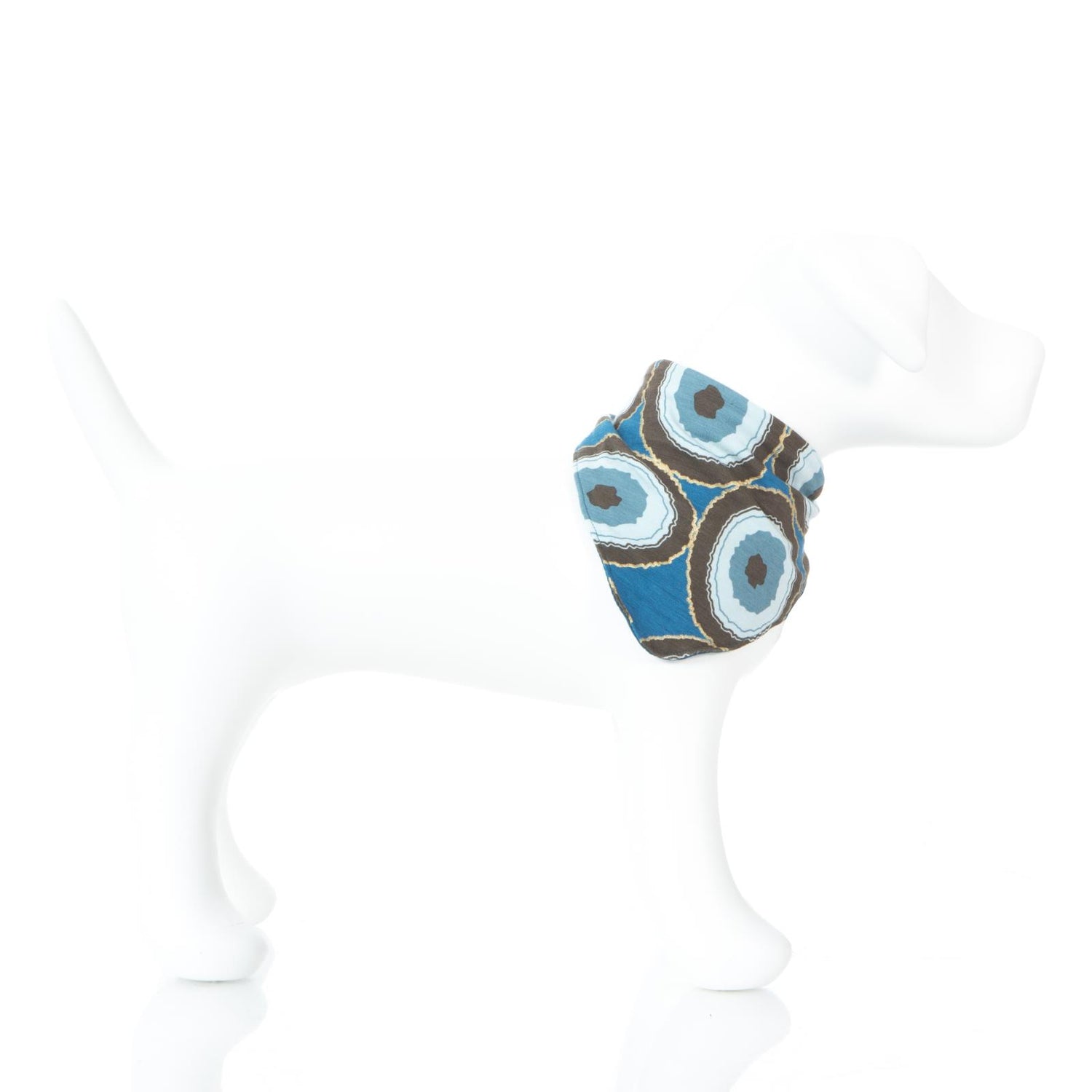 Print Dog Bandana in Heritage Blue Agate Slices