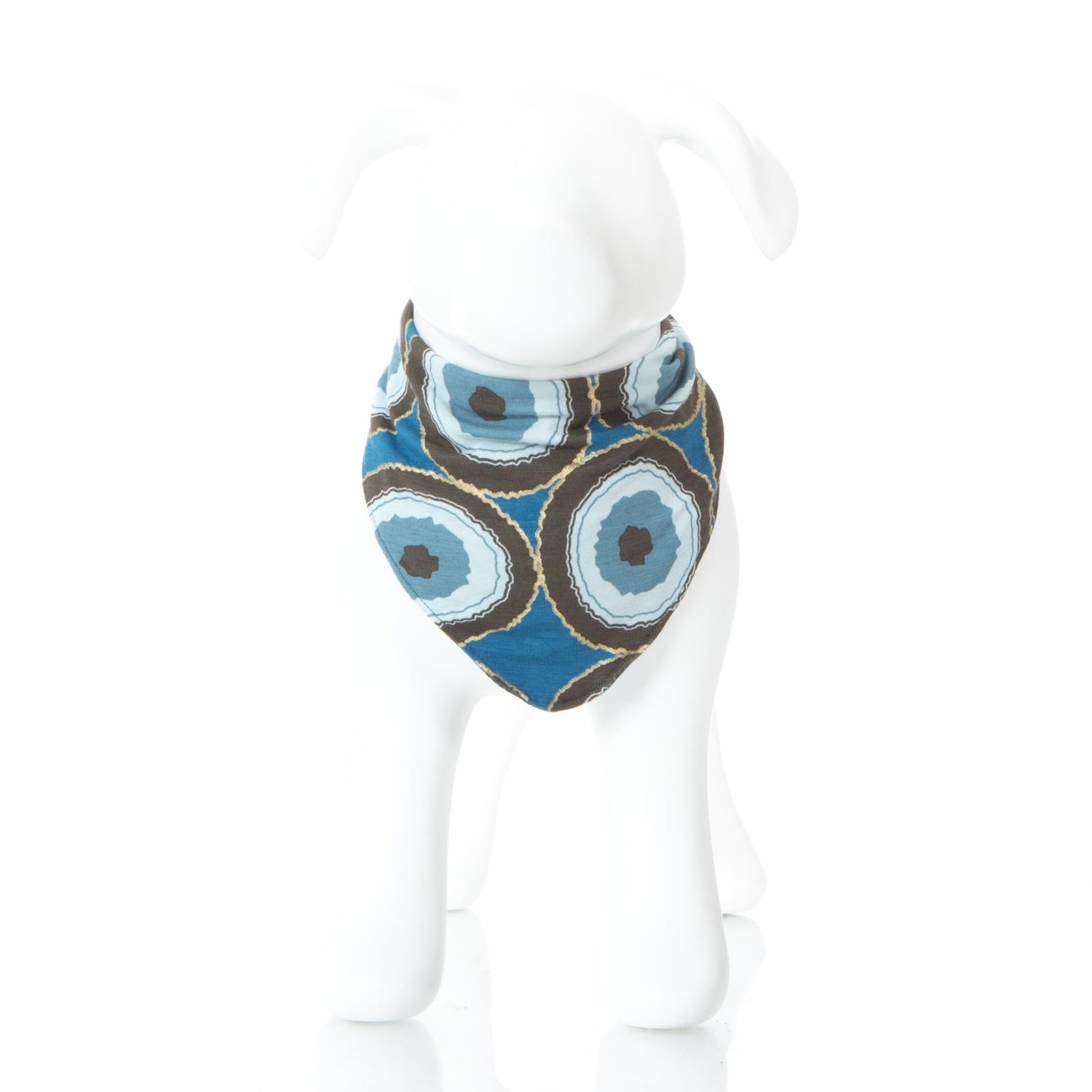 Print Dog Bandana in Heritage Blue Agate Slices