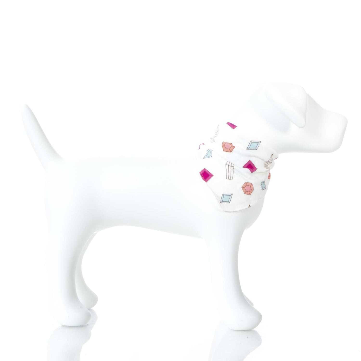 Print Dog Bandana in Natural Gems