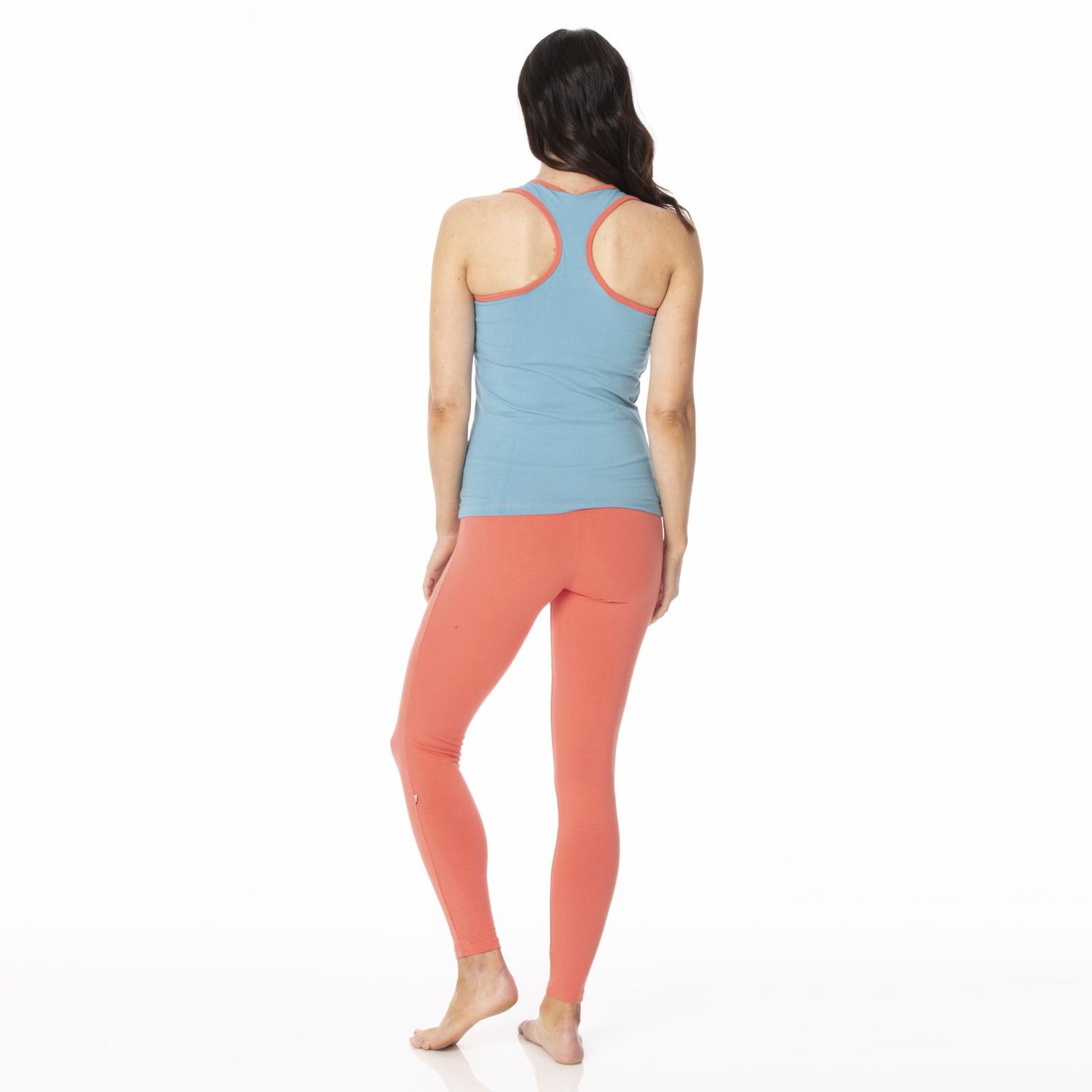 Women's Luxe Tank in Blue Moon with English Rose
