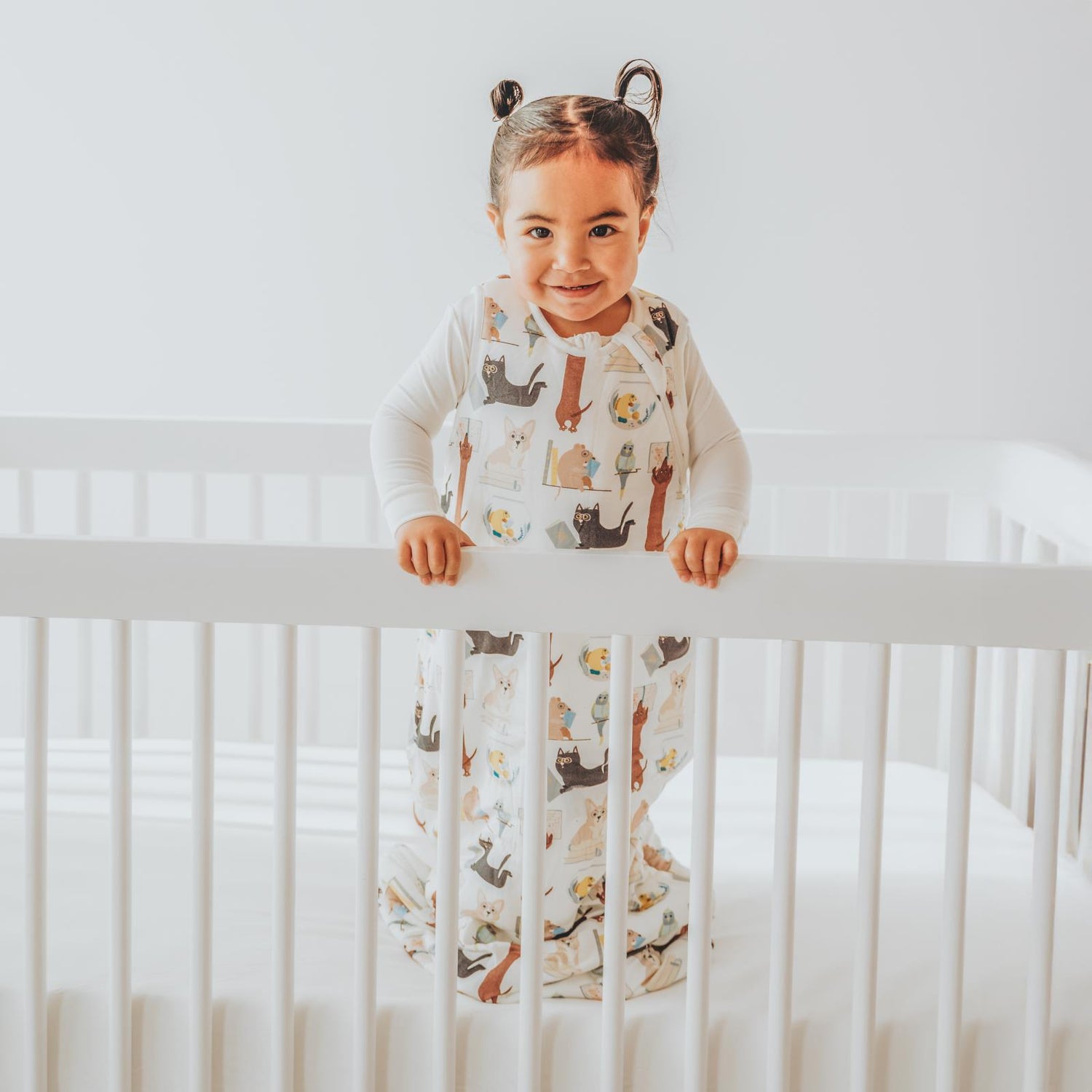 Print Fluffle Sleep Bag in Natural Books & Pets (315264)