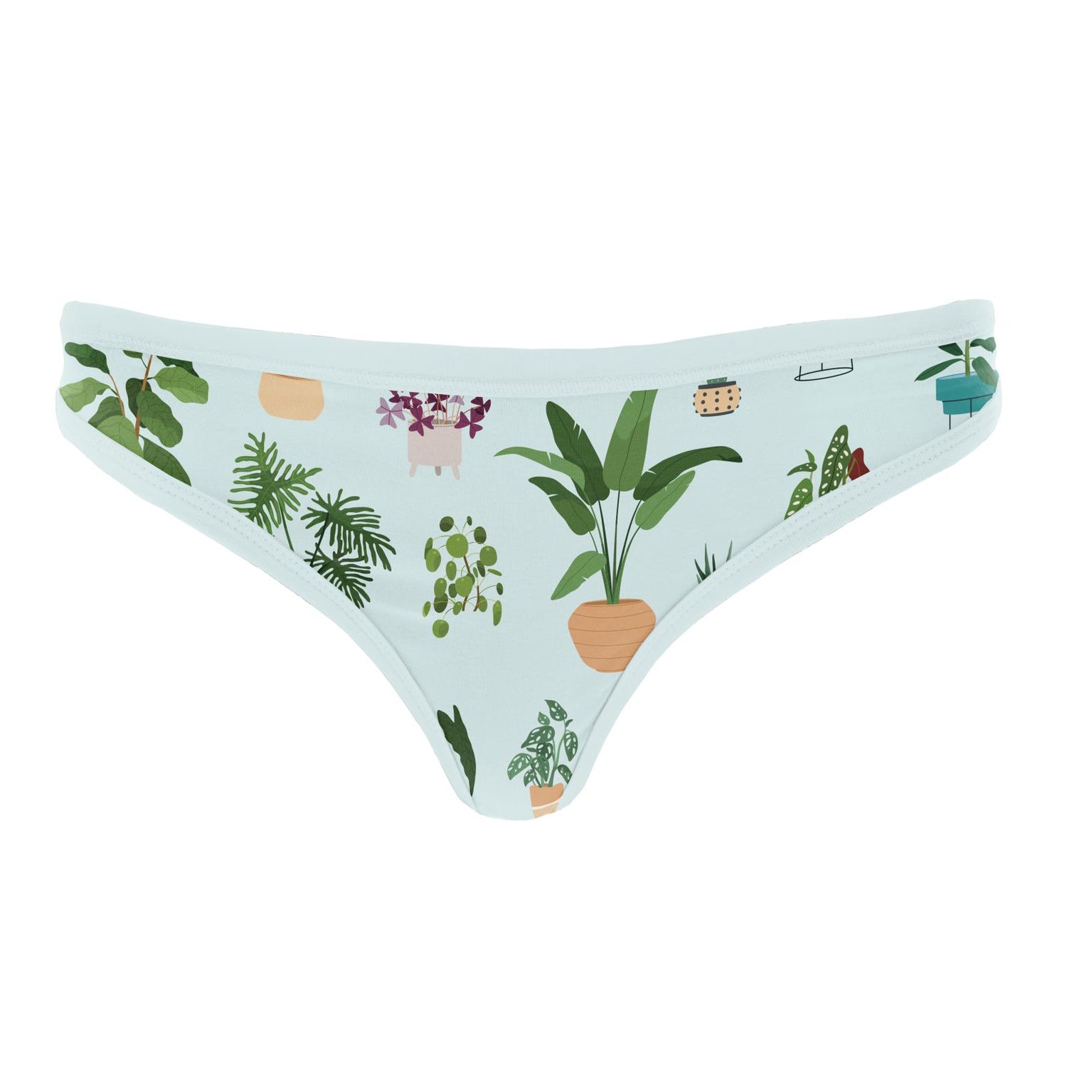 Women's Print Classic Thong in Fresh Air House Plants (315093)