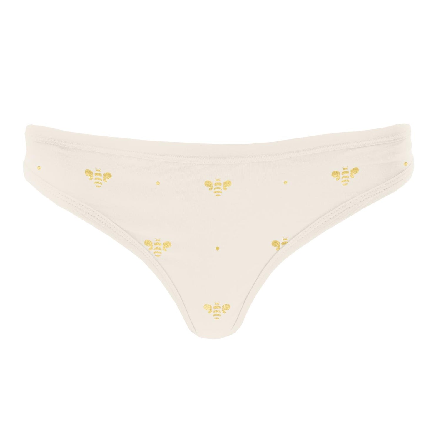 Women's Print Classic Thong in Gold Bees (315304)