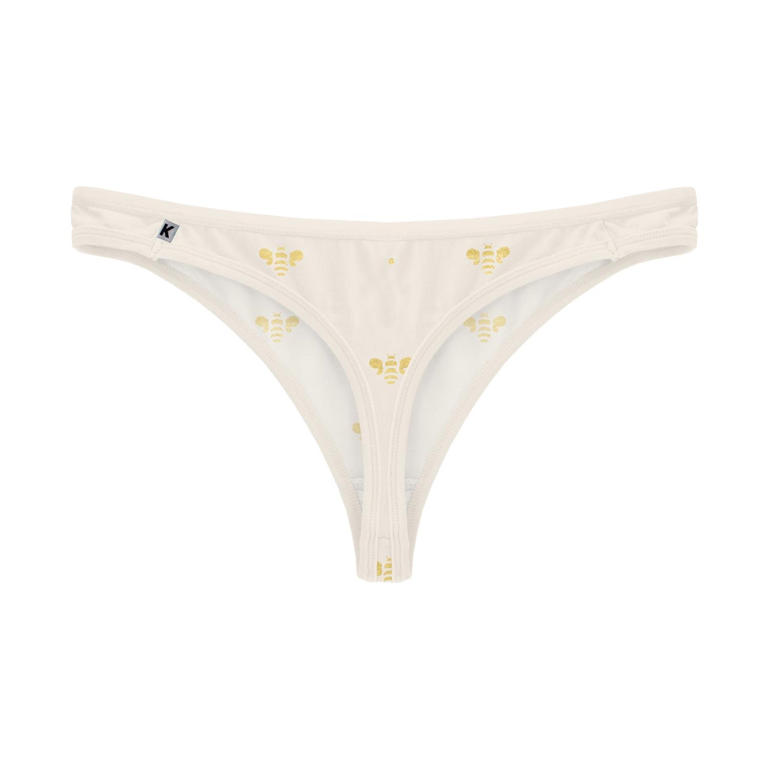 Women's Print Classic Thong in Gold Bees (315350)