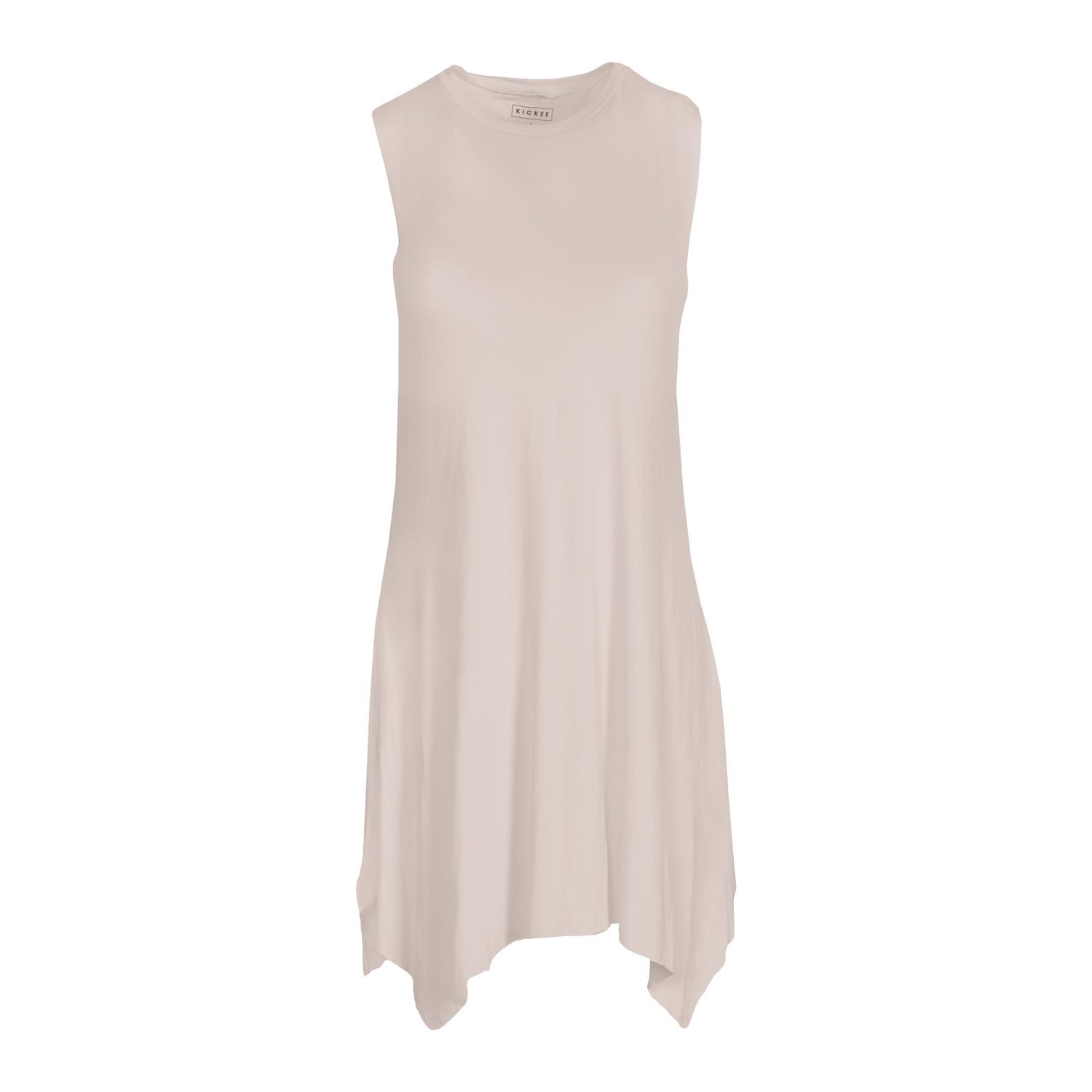 Women's Raw Edge Tank Dress in Latte (341522)