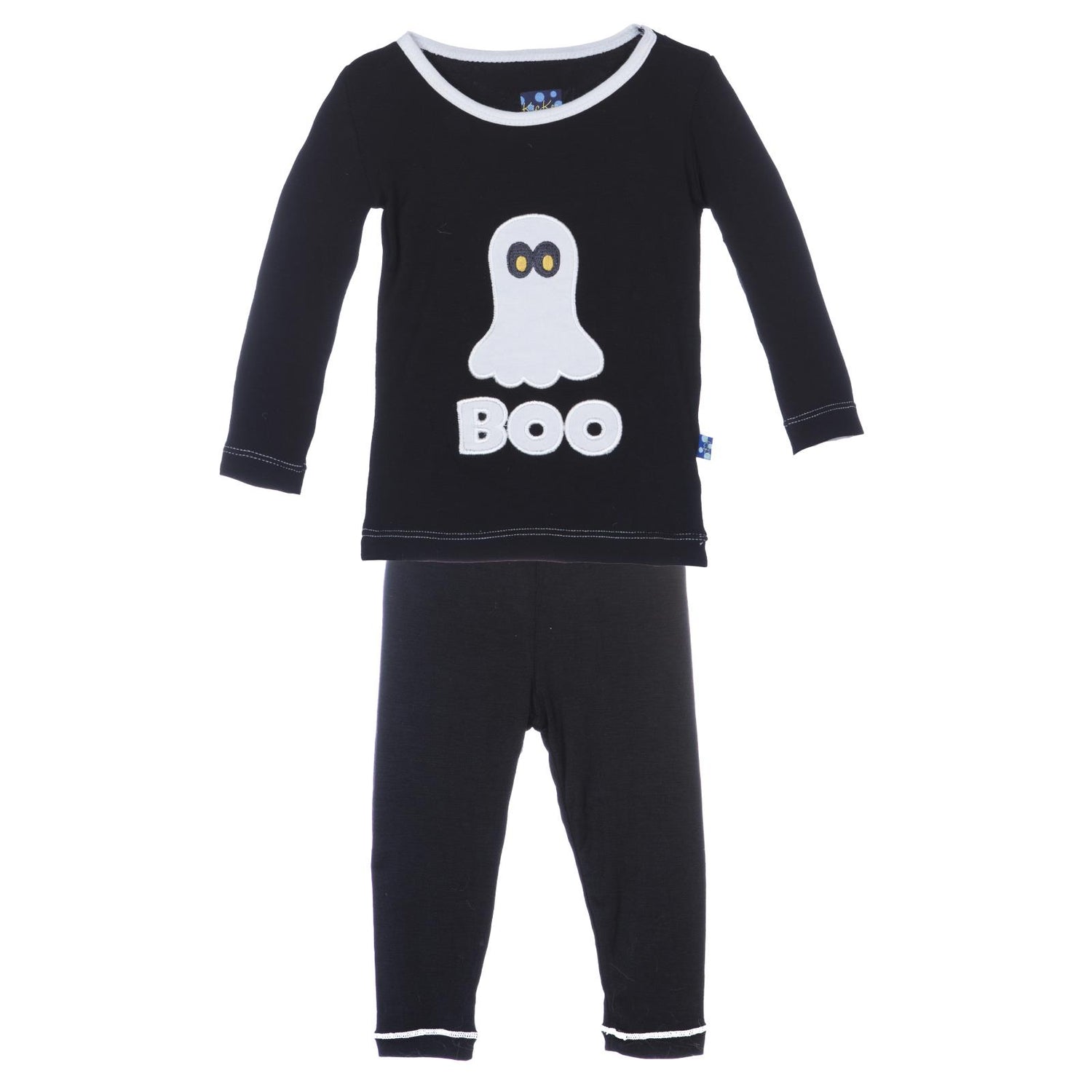 Long Sleeve Applique Pajama Set in Midnight Boo (265738)