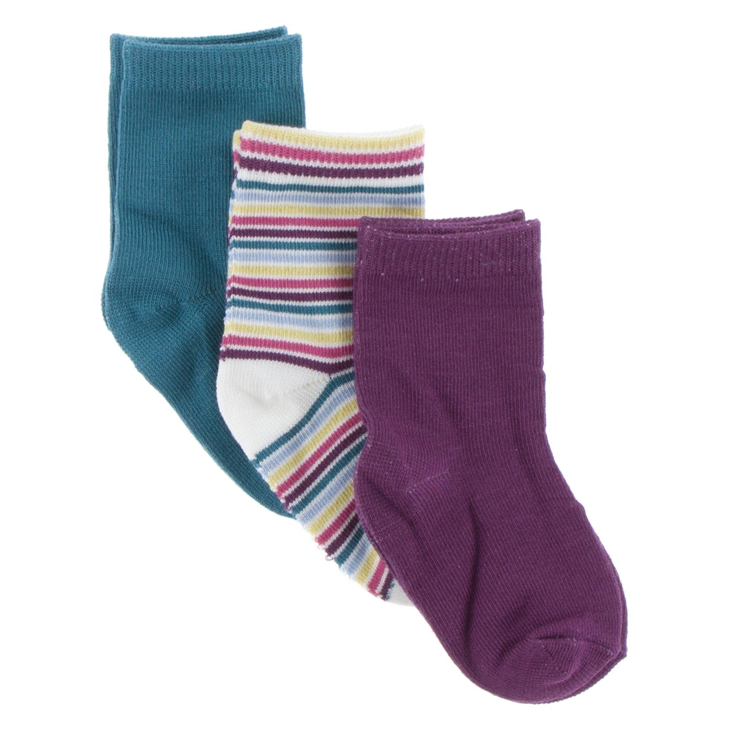 Girl Socks (Set of 3) in Seagrass, Girl Perth Stripe, & Starfish (339183)