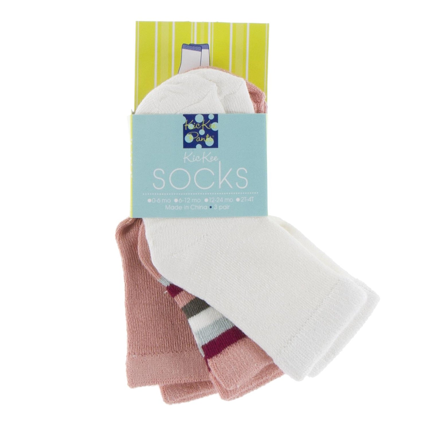 Socks (Set of 3) in Blush, Geology Stripe and Natural (339242)