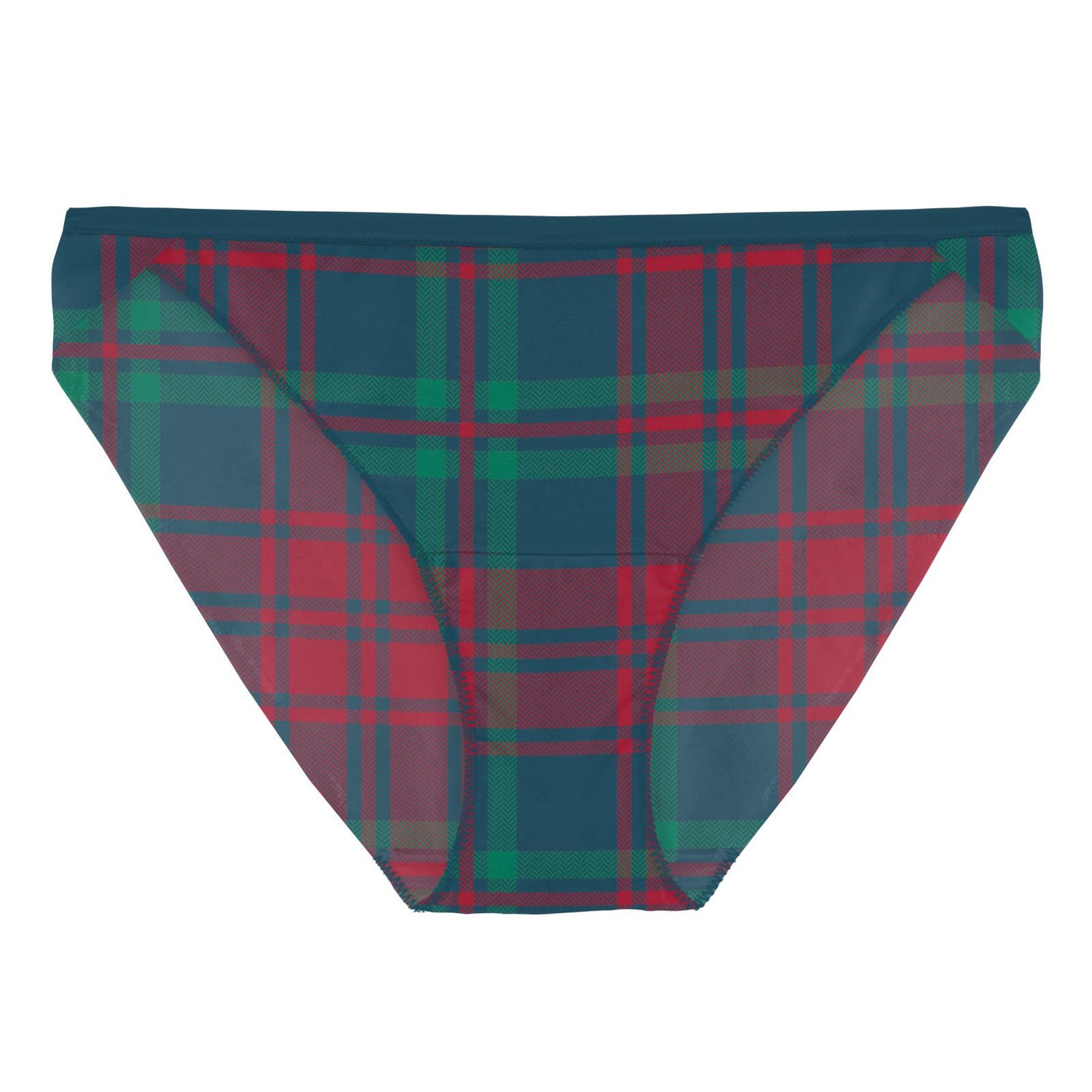 Women's Print Bikini Brief in Peacock Plaid