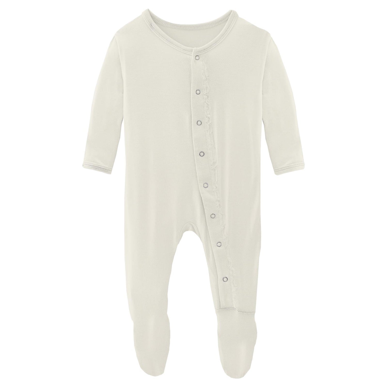 Muffin Ruffle Footie with Snaps in Natural (352770)