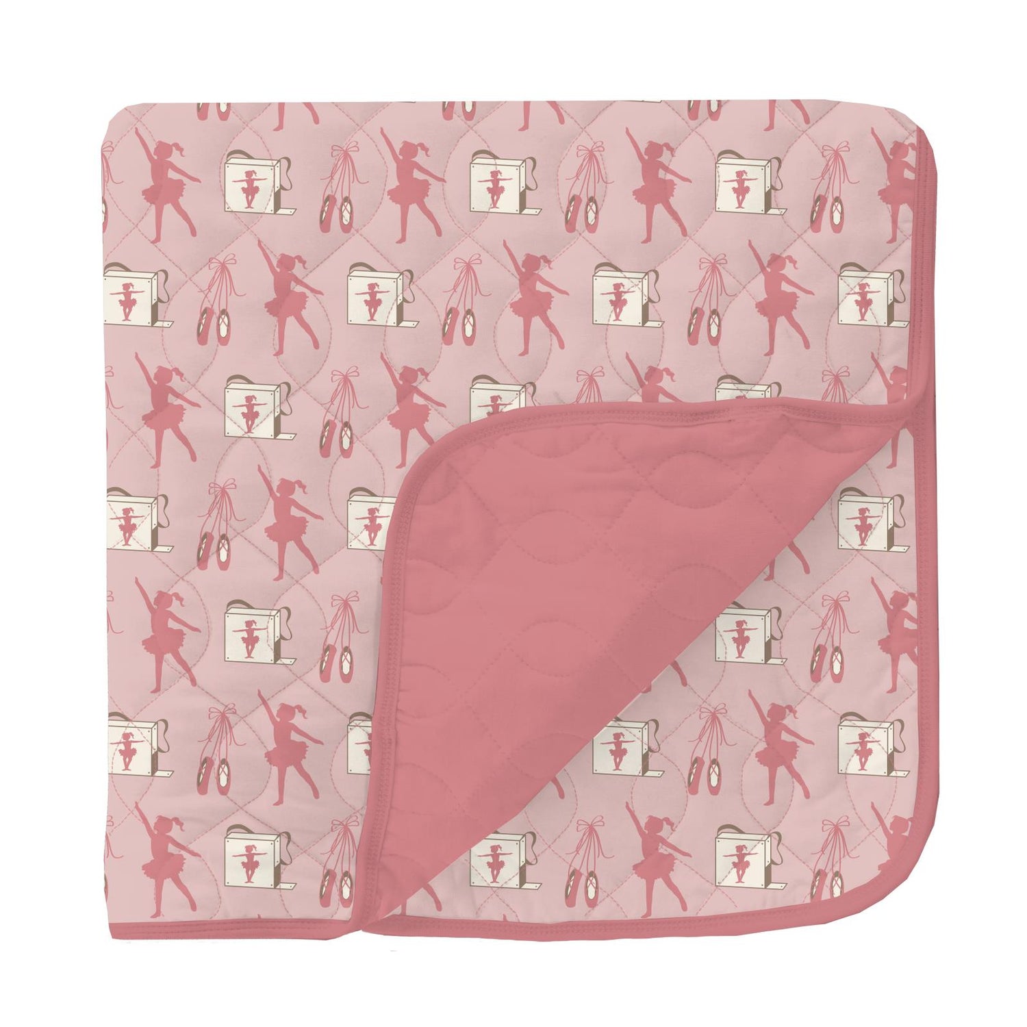 Print Quilted Toddler Blanket in Baby Rose Ballet Dancers/Desert Rose (352951)
