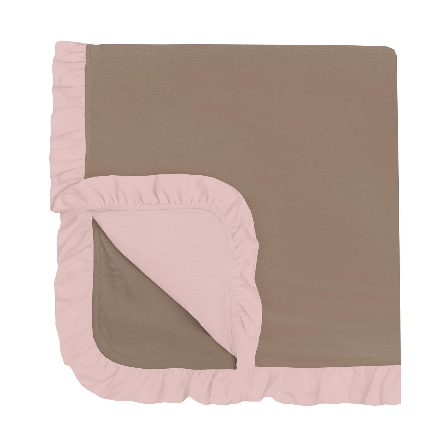 Ruffle Stroller Blanket in Portabella with Baby Rose (353261)