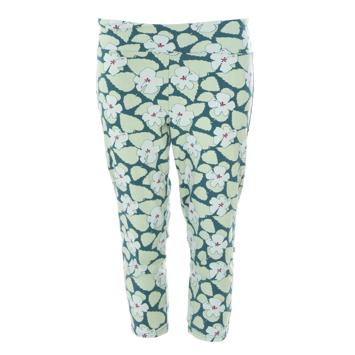 Print Women's Luxe 3/4 Leggings in Oasis Hibiscus