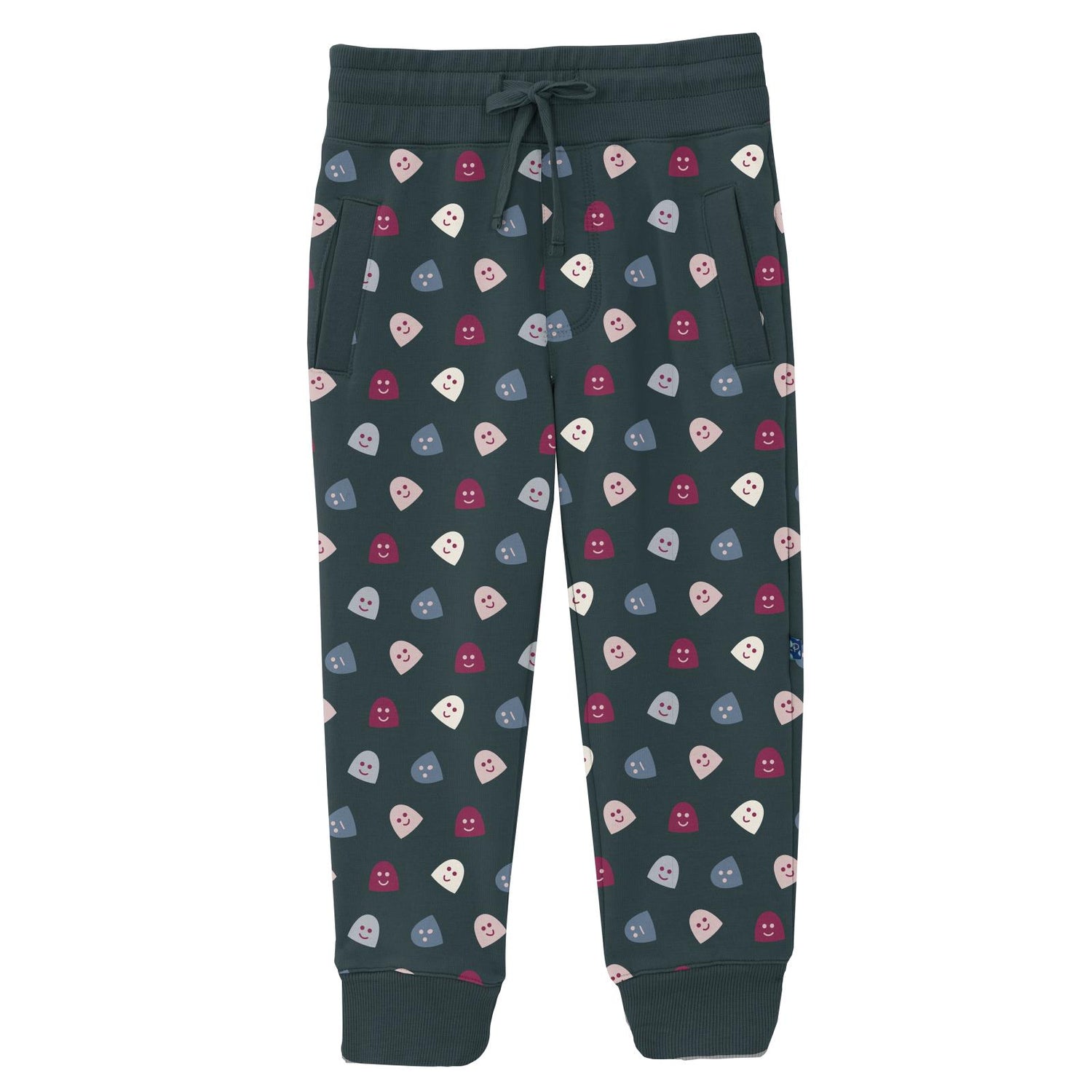 Print Fleece Joggers in Pine Happy Gumdrops (254876)