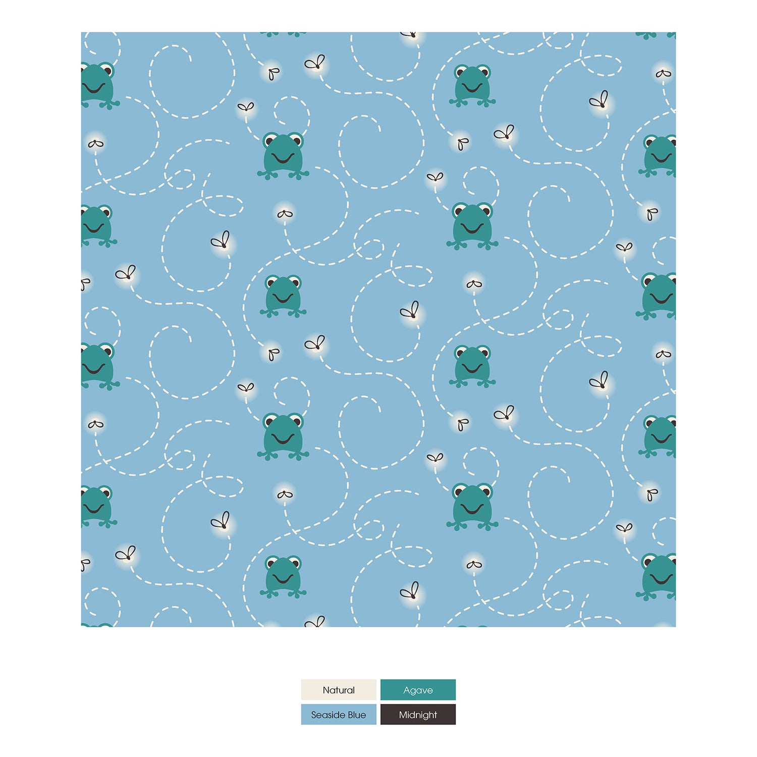 Print Short Sleeve Raglan Romper in Seaside Blue Frogs & Flies